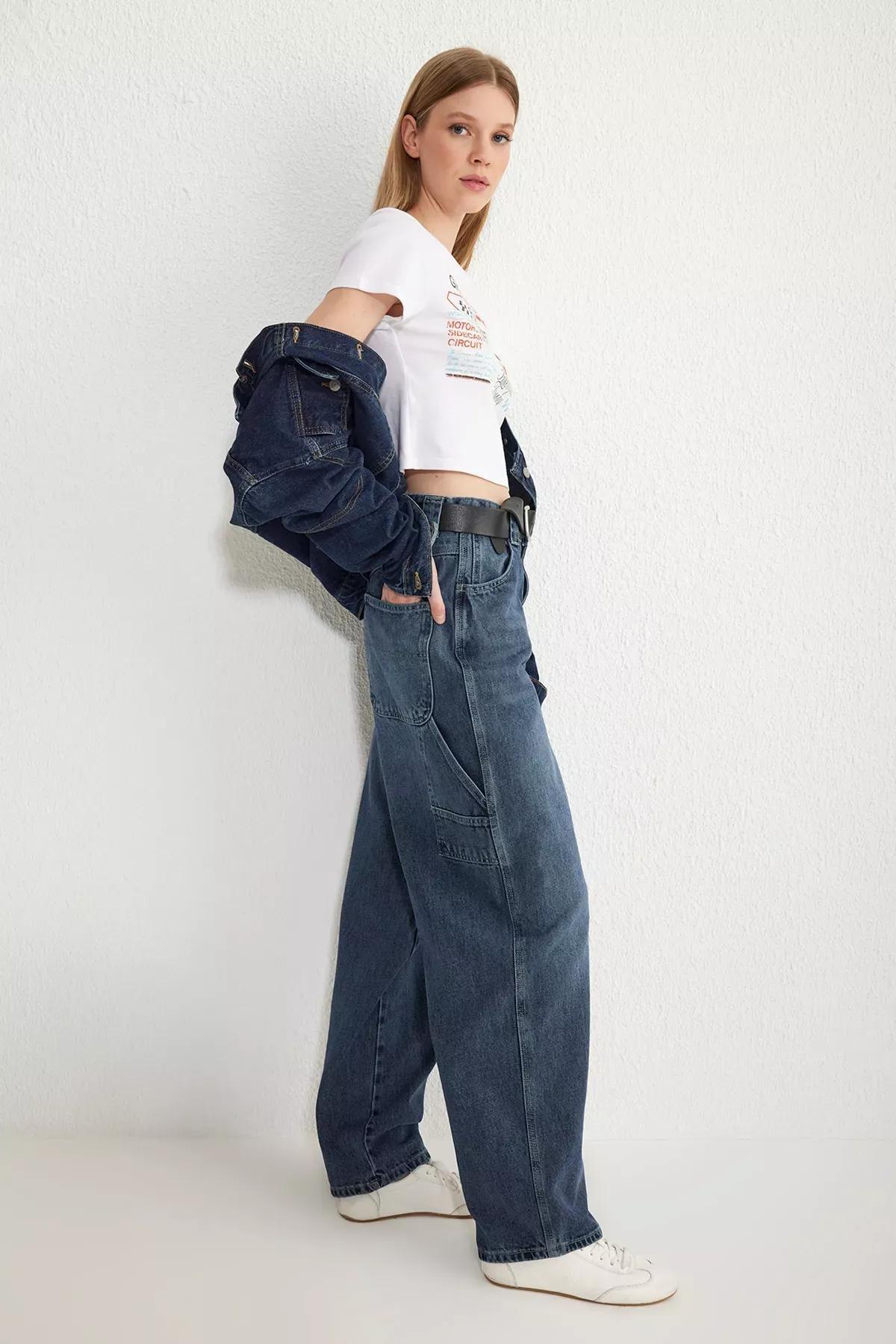 Blue Skater Pocket Jeans, , large image number 1