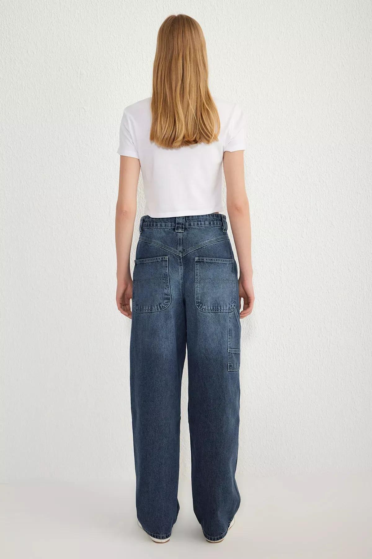 Blue Skater Pocket Jeans, , large image number 4