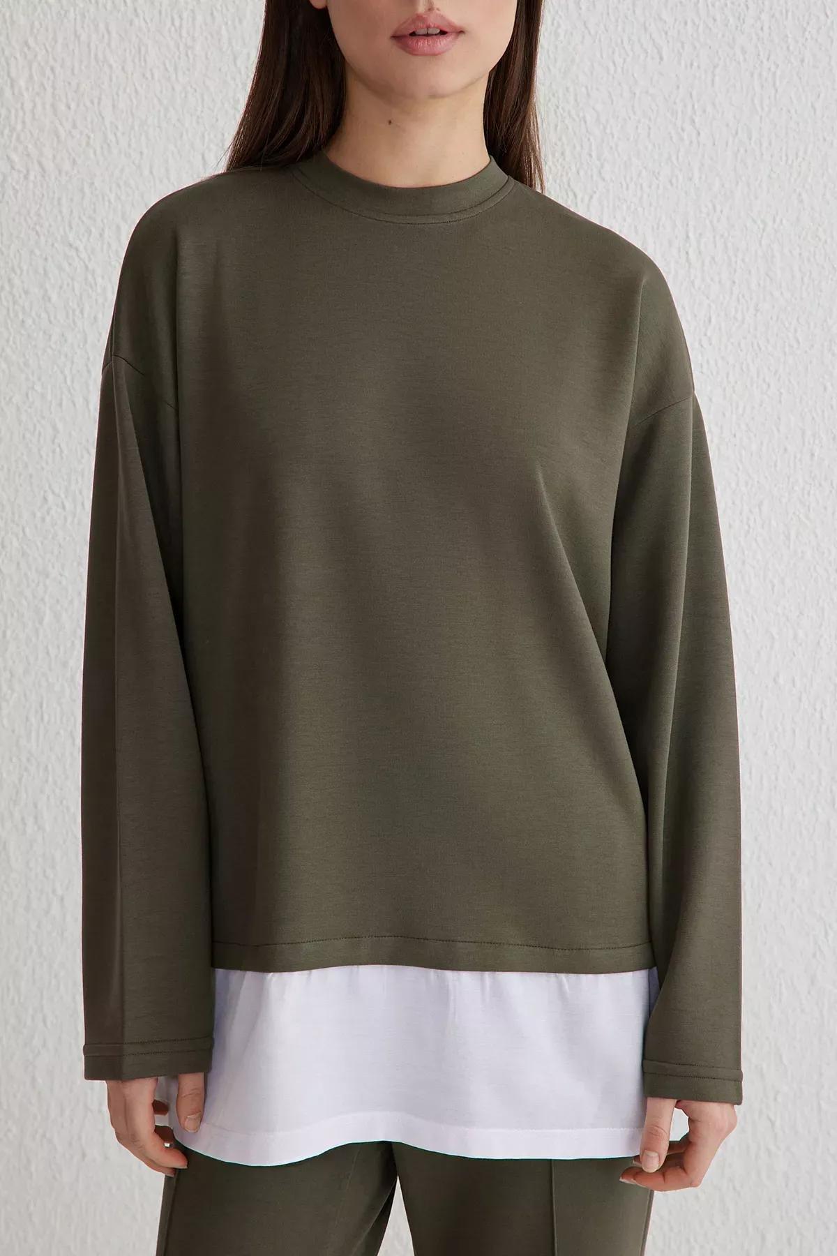 Green Soft Touch Tracksuit, Khaki, large image number 2