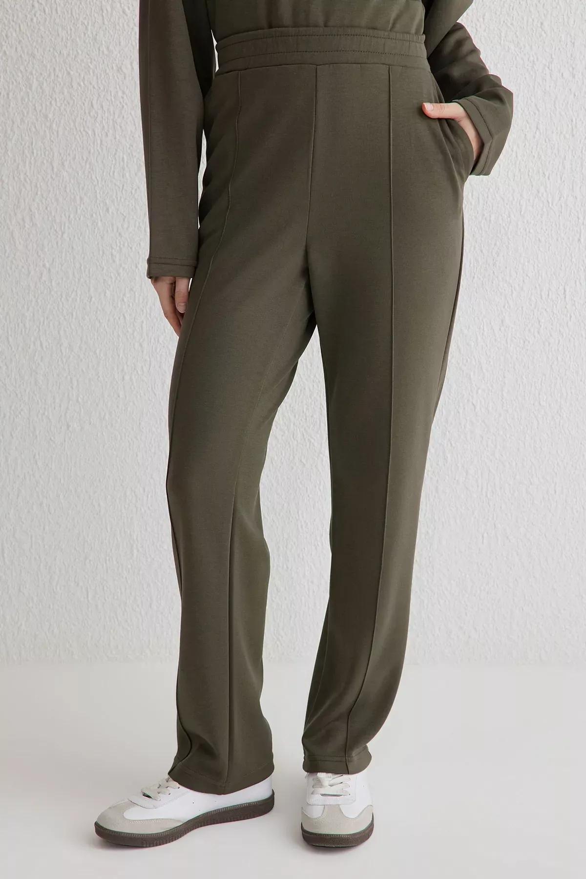 Green Soft Touch Tracksuit, Khaki, large image number 3