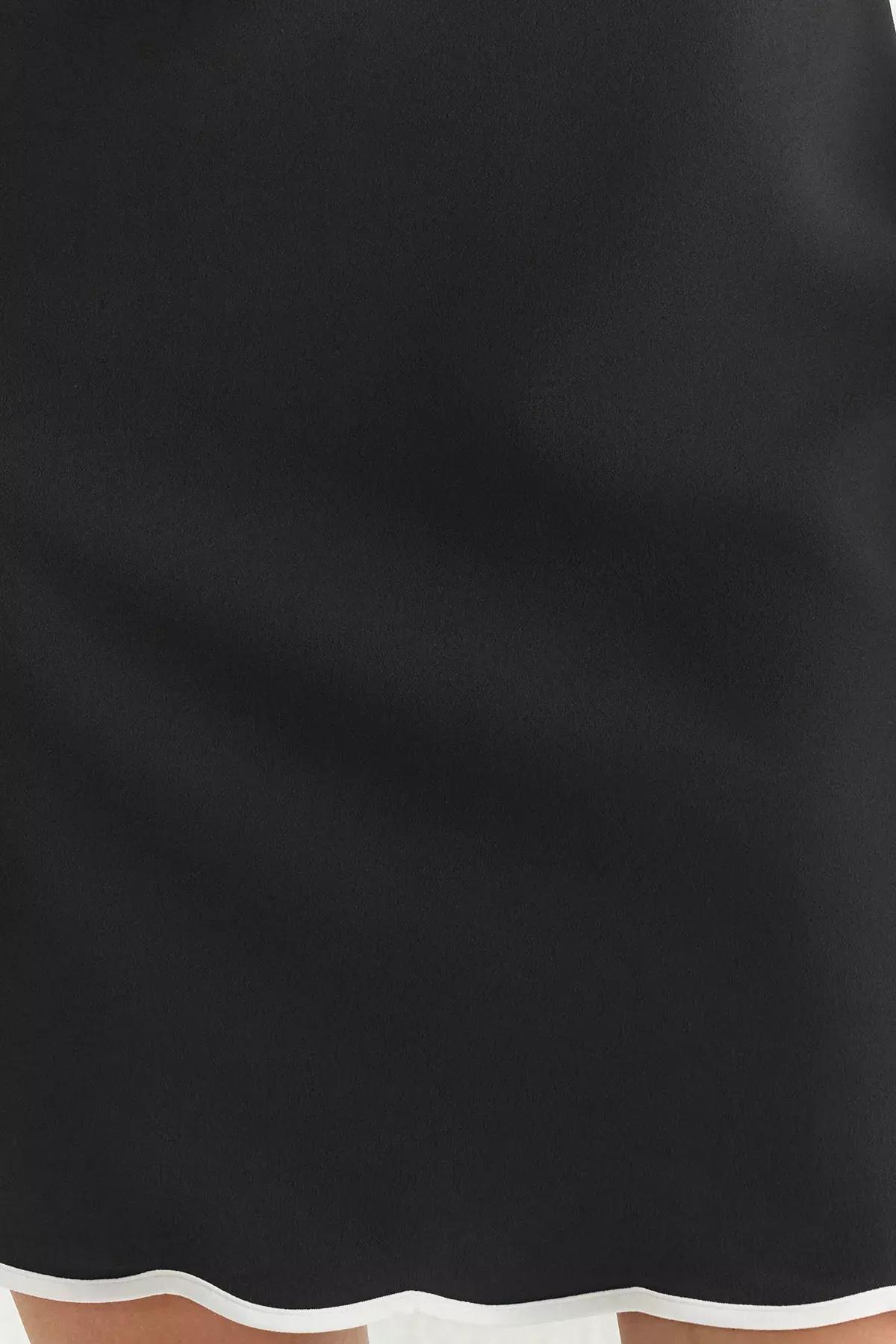 Black Straight A-Line Mini Dress, , large image number 2