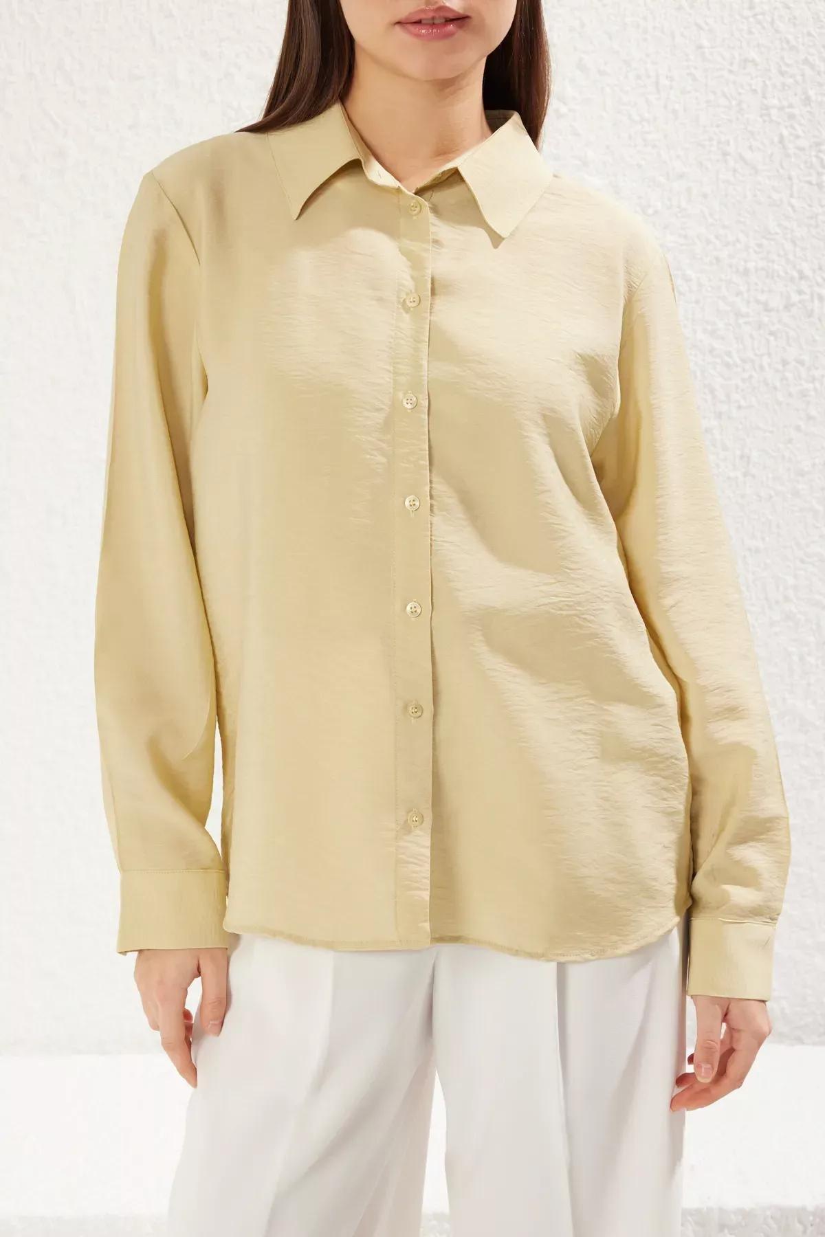 Beige Two Piece Oversize Shirt, Khaki, large image number 3
