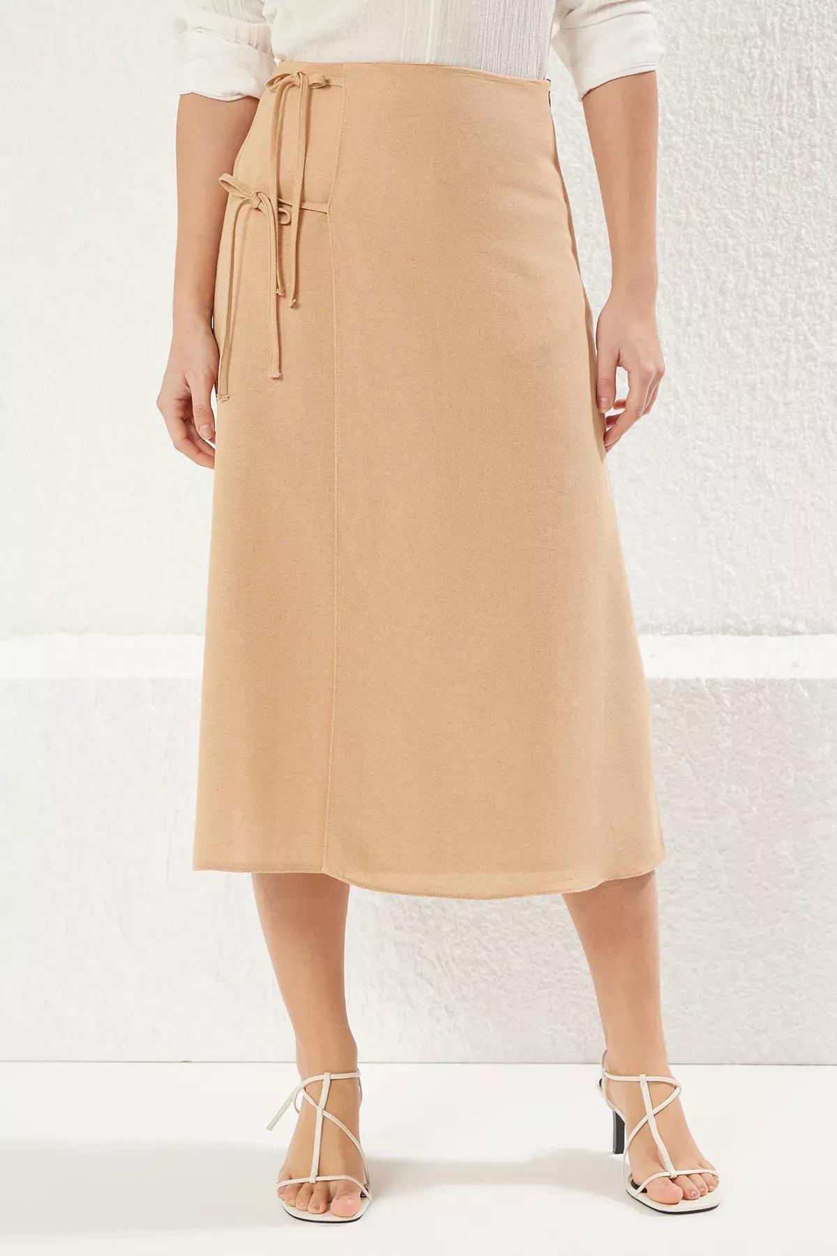 Beige Lace Maxi Skirt, , large image number 2