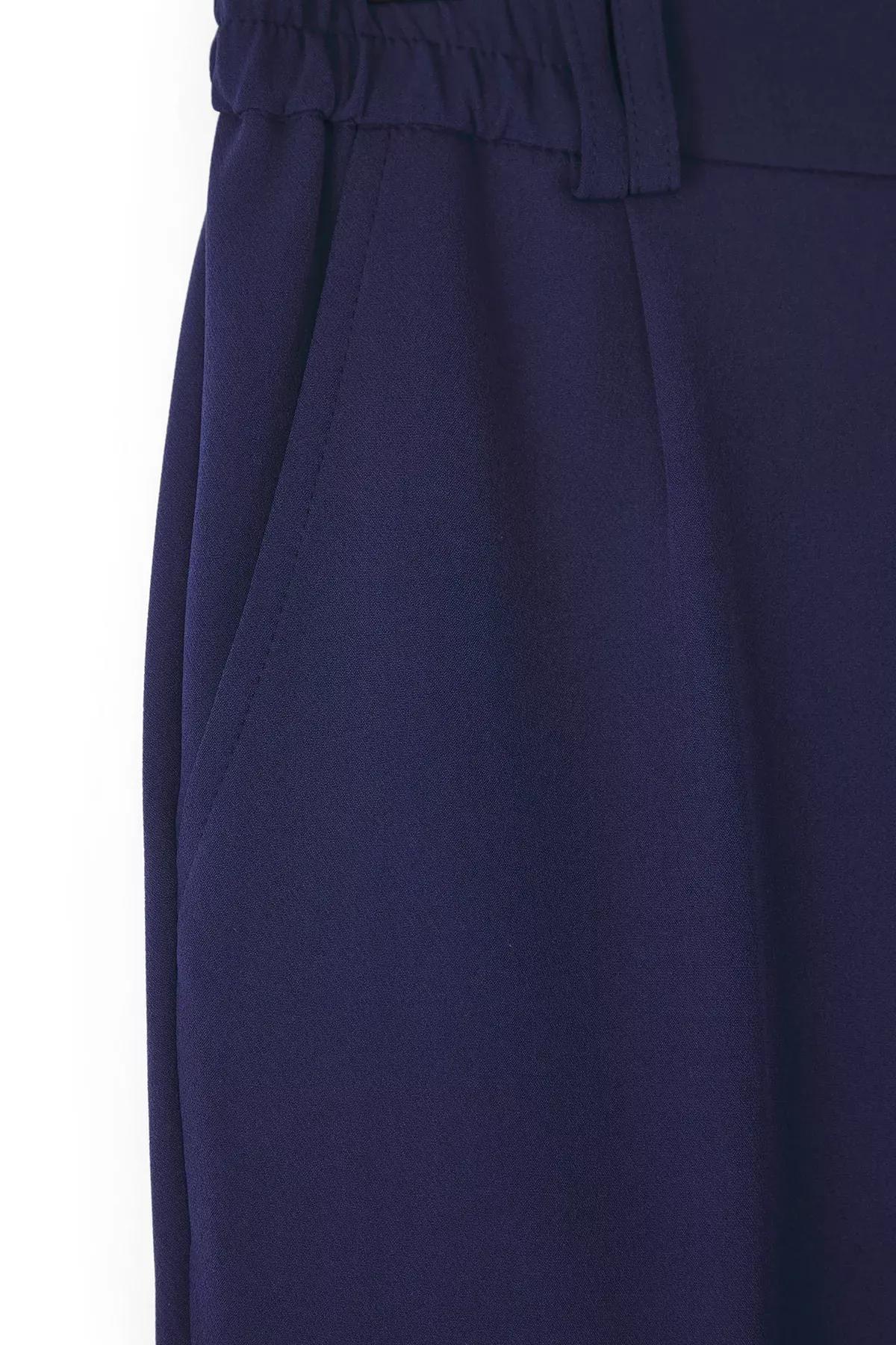Blue Wideleg Relaxed Fit Trousers, , large image number 5