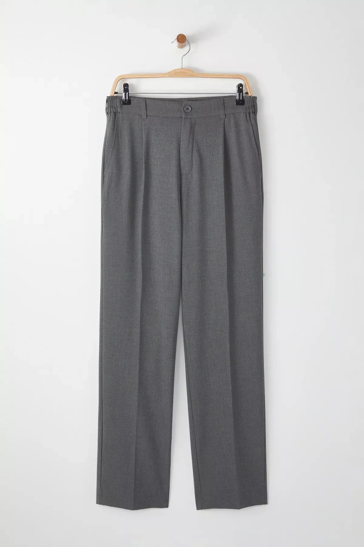 Grey Sustainable Wideleg Relaxed Fit Trousers, , large image number 8