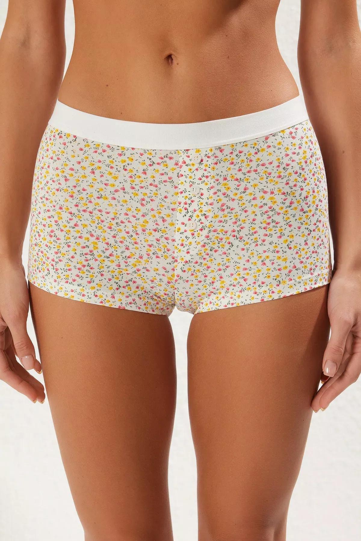 White Floral Boxer Briefs, set of 3, , large image number 4