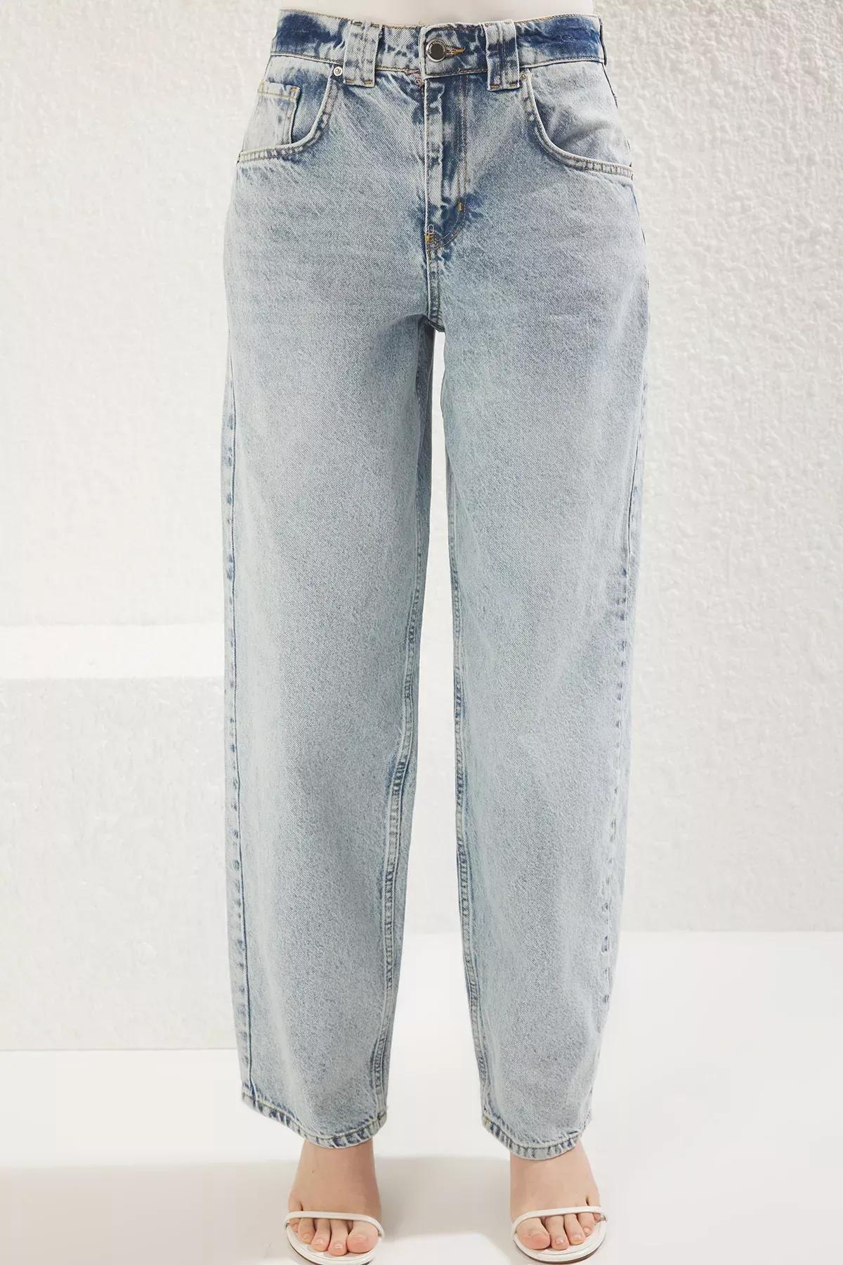 Blue Regular Waist Skater Jeans, , large image number 2