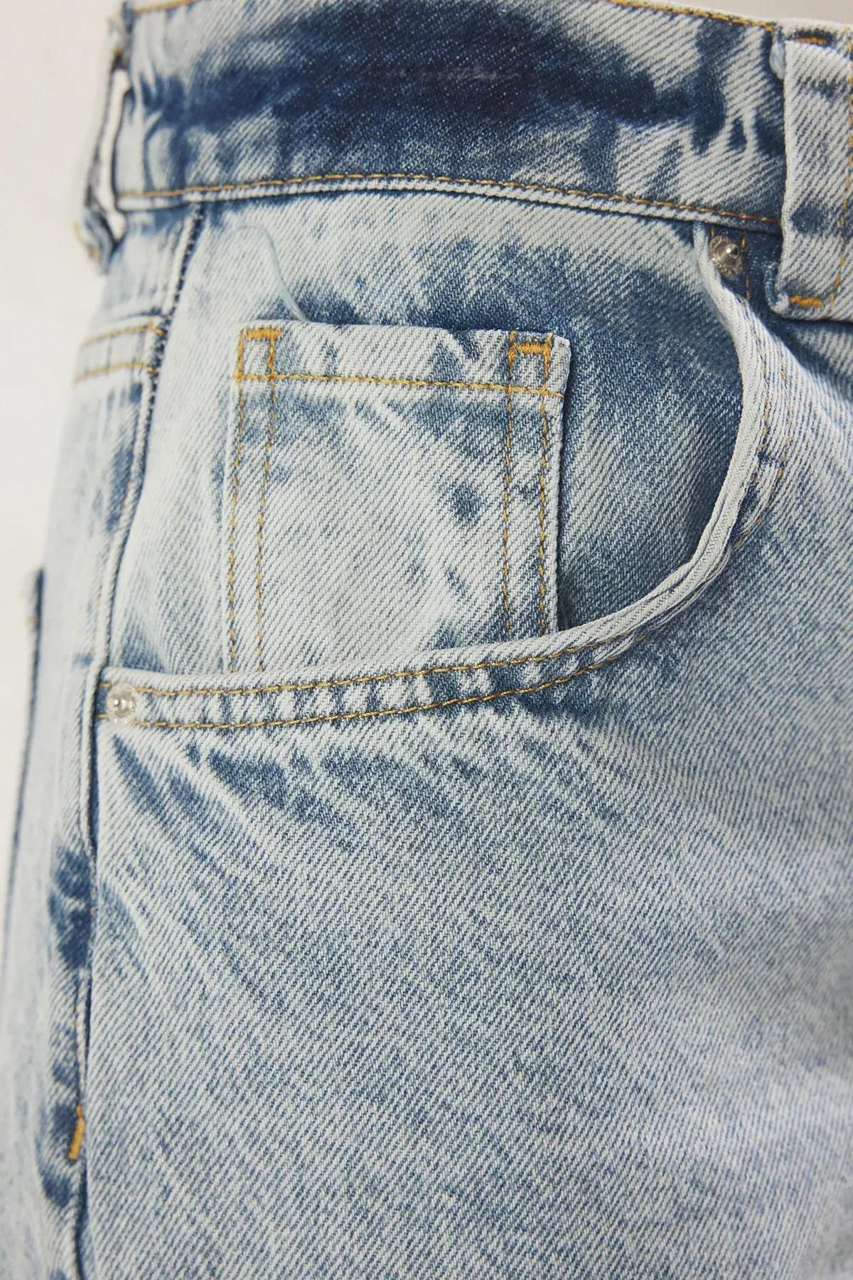 Blue Regular Waist Skater Jeans, , large image number 3