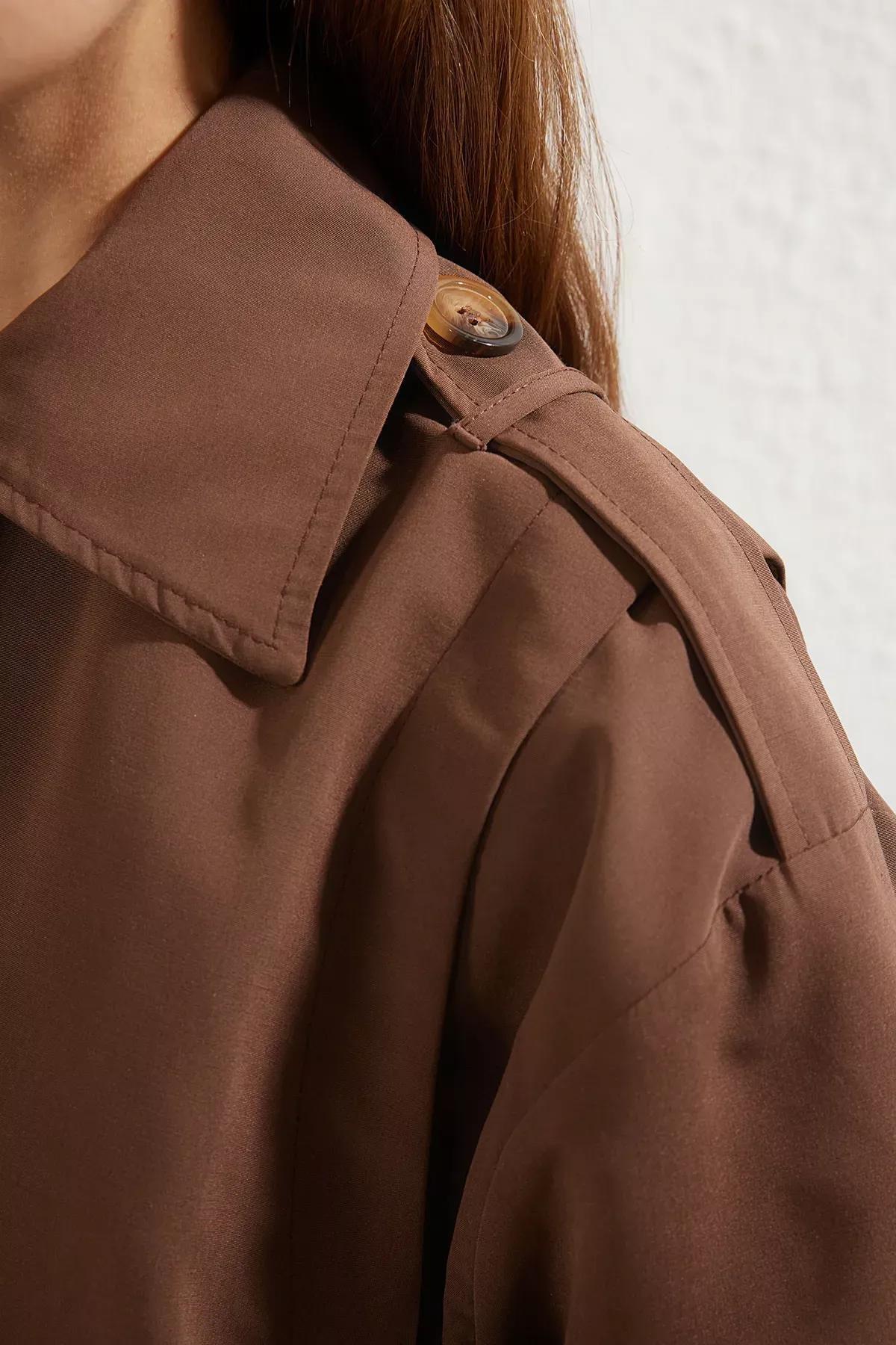 Brown Trench Coat, Dark brown, large image number 3