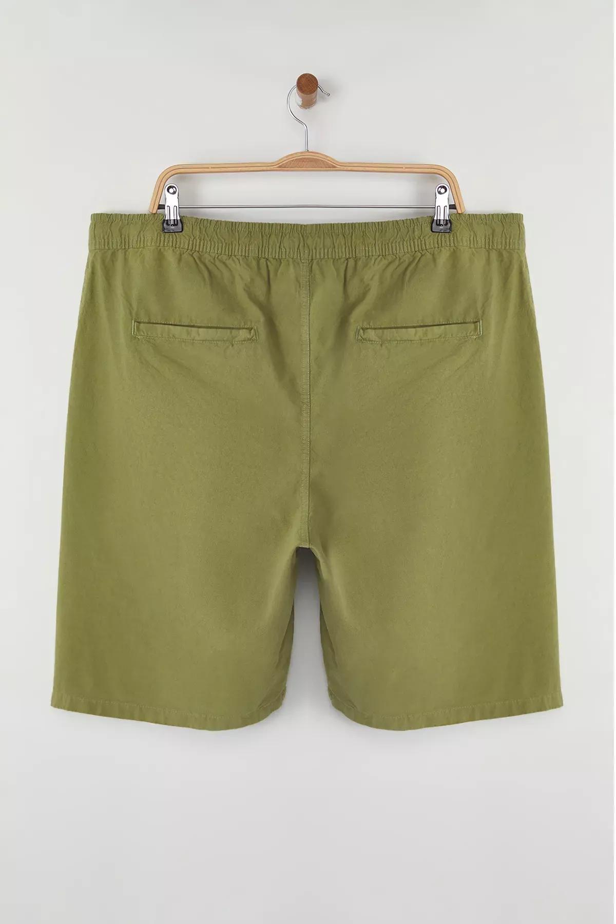 Green Loose Laced Plus-Size Shorts, , large image number 3