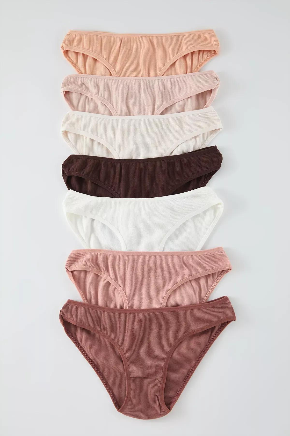 Brown-Multicolour Knitted Panties, set of 7, C101_5650, large image number 0