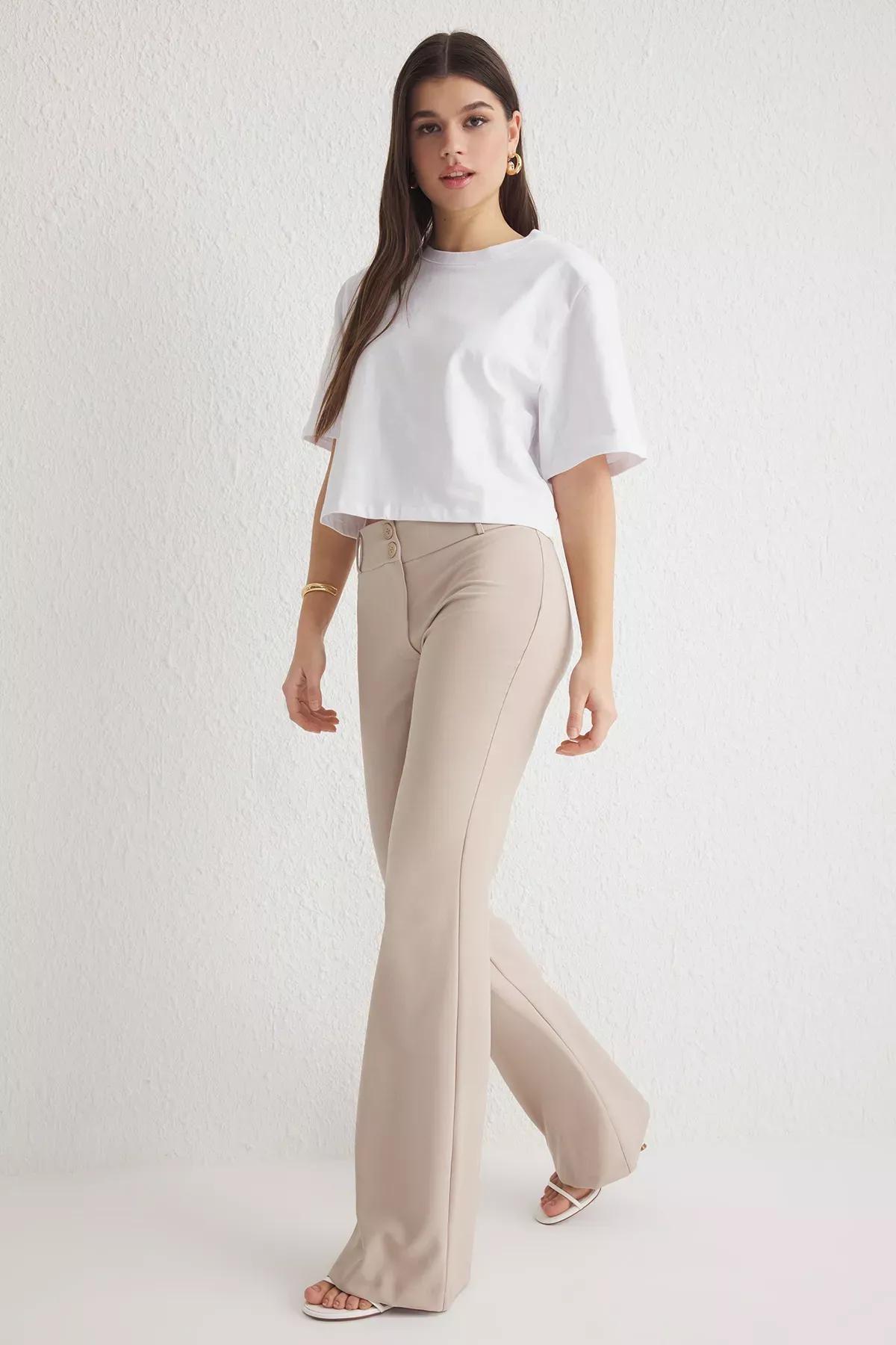 Brown Spanish Fit Trousers, , large image number 2