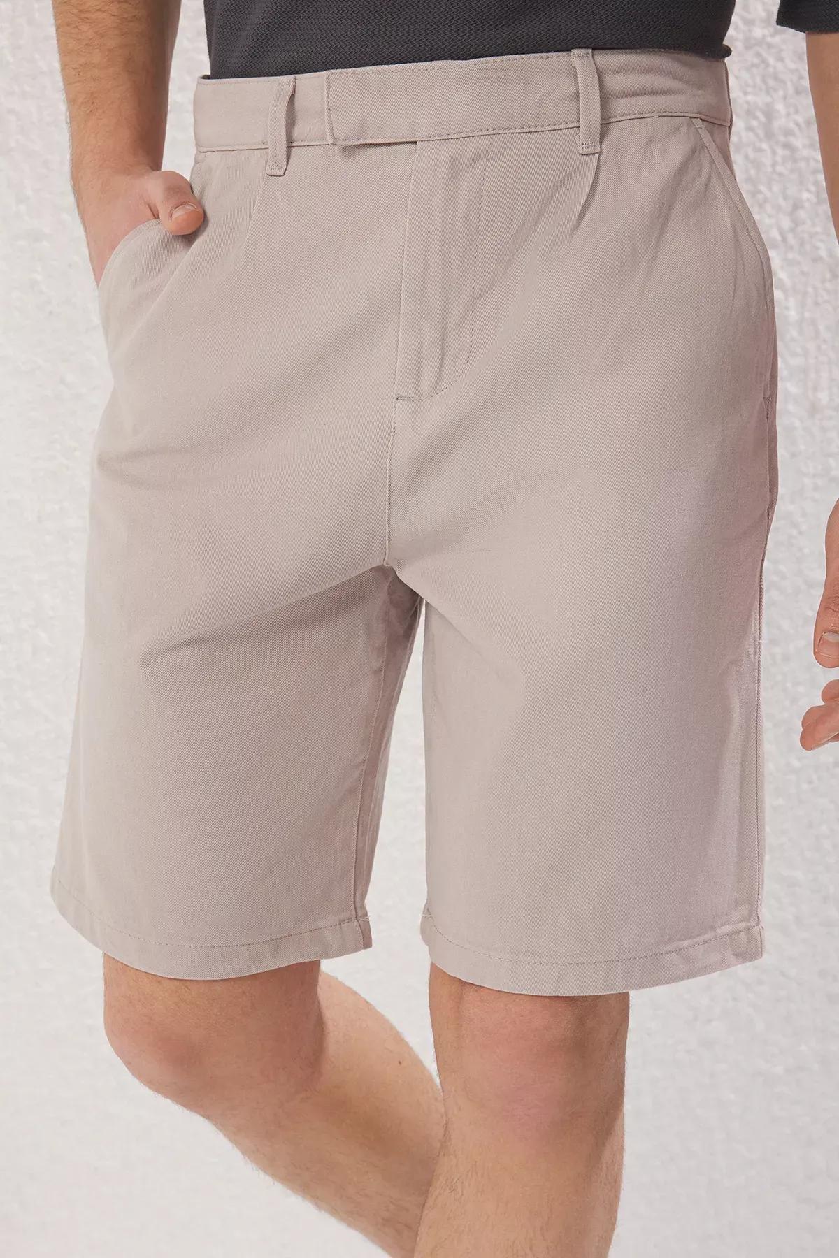 Beige Brit Closure Shorts, STONE, large image number 0