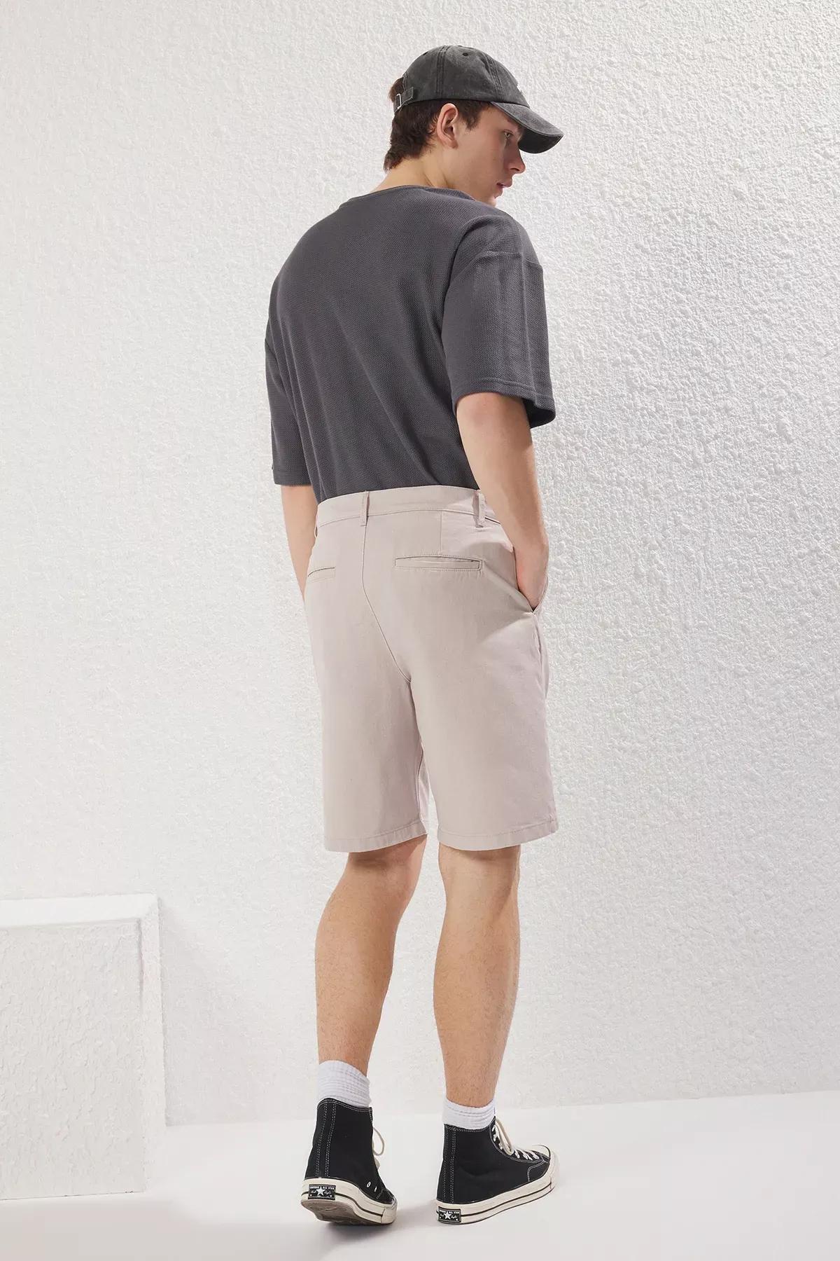 Beige Brit Closure Shorts, STONE, large image number 3
