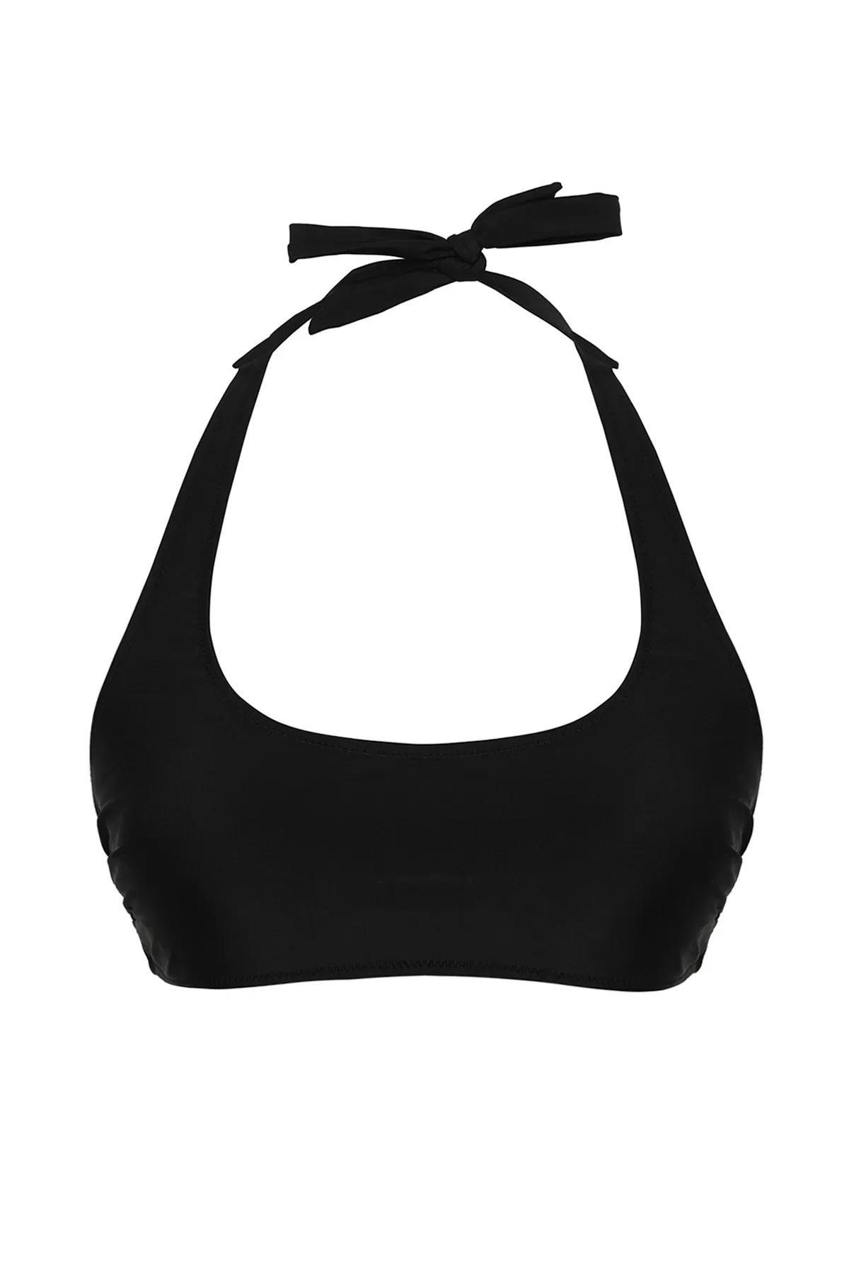 Black Bralettete Tie Detail Bikini Top, C101_2094, large image number 6