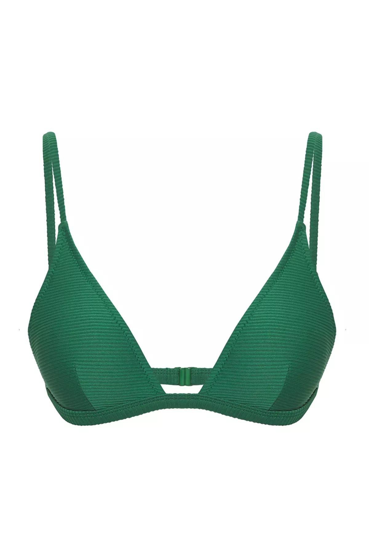 Green Triangle Textured Core Bikini Top, C101_1607, large image number 4