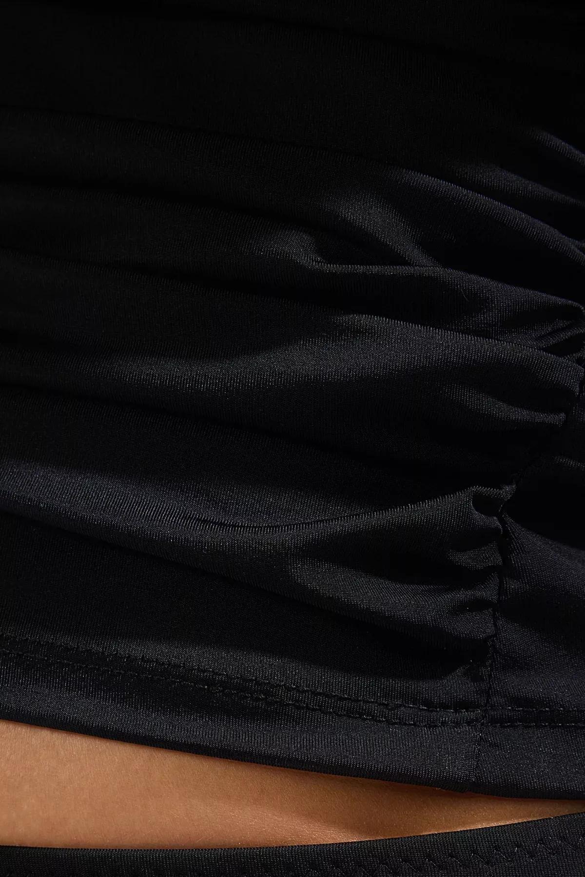Black Square Neck High-Waist Tankini, , large image number 2