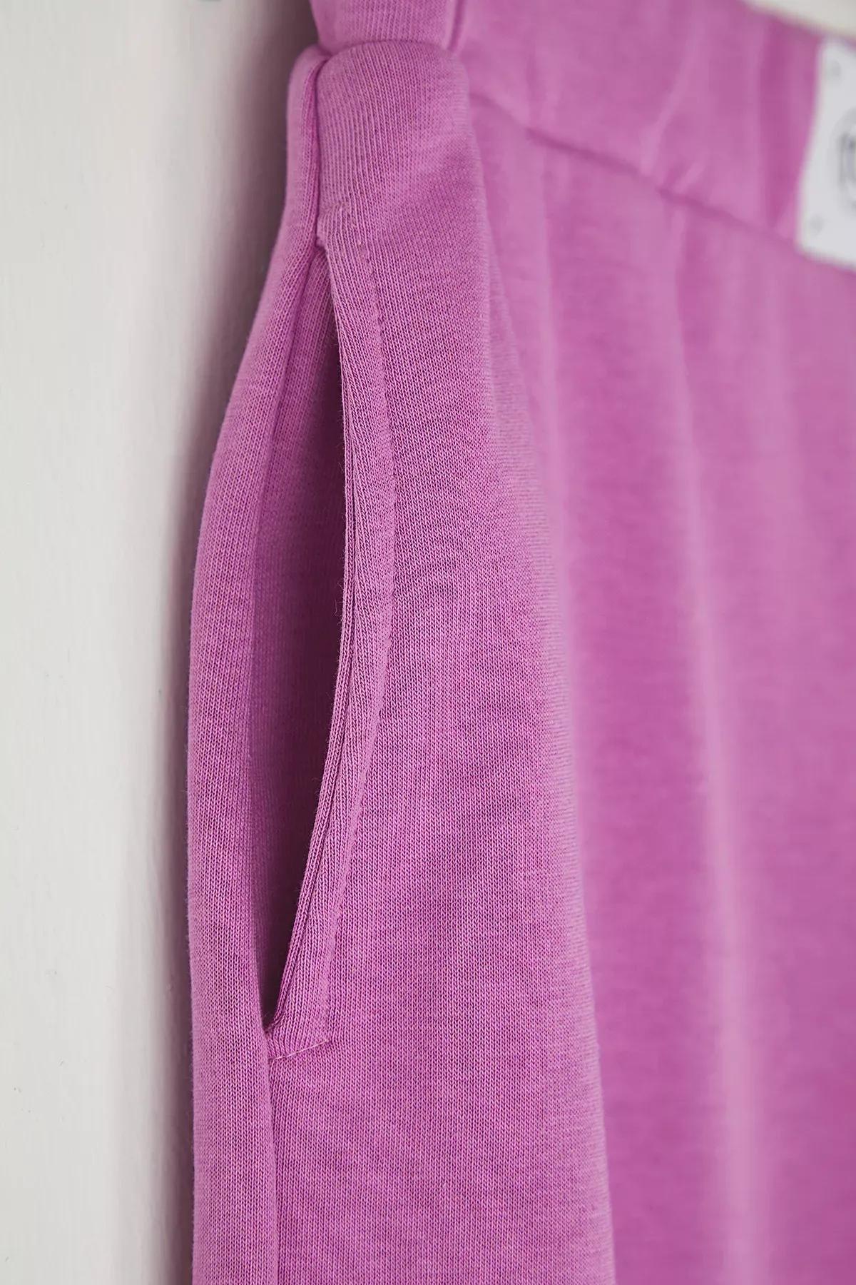 Purple Wide Leg Knit Sweatpants, , large image number 6