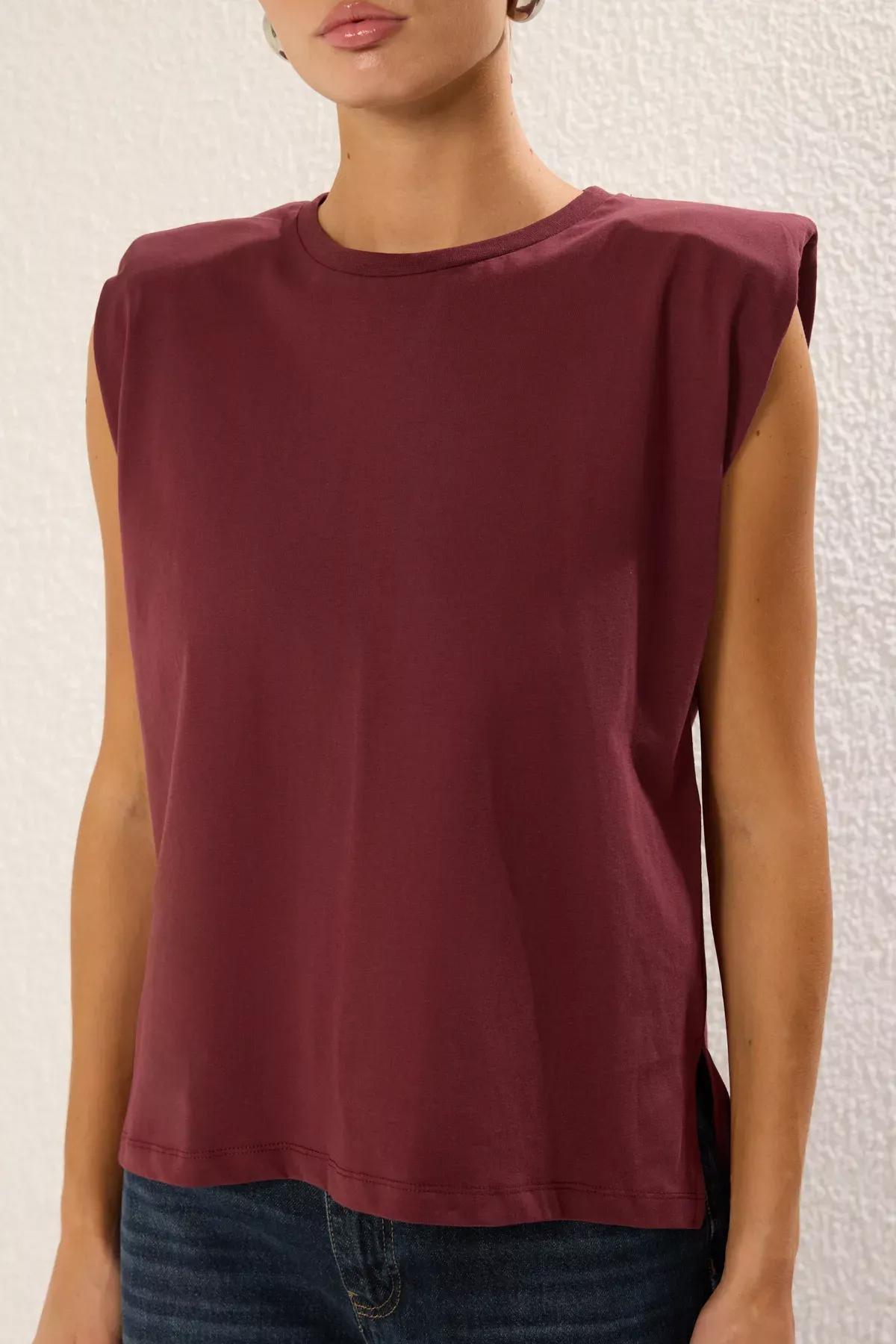 Red Relaxed Padded T-Shirt, C101_7277, large image number 2