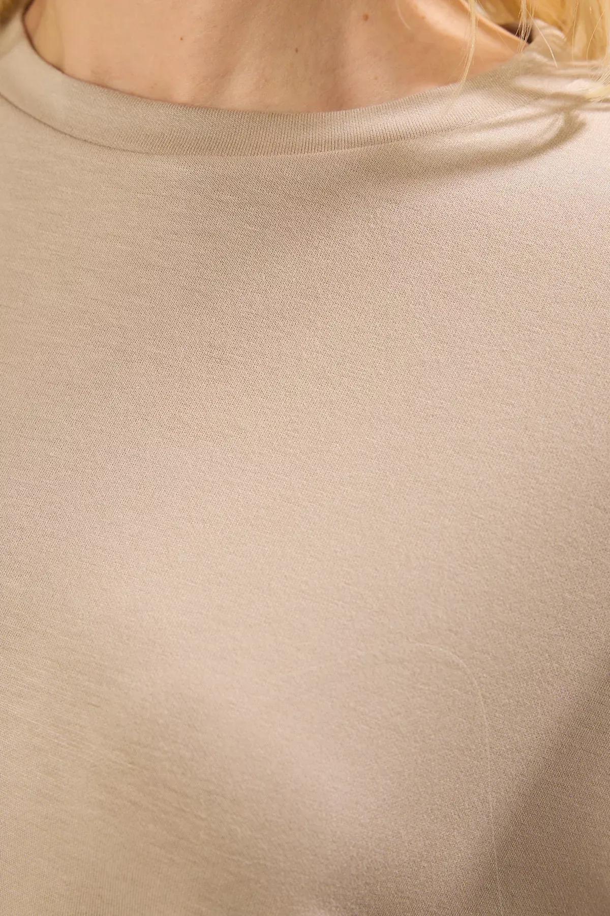 Beige Relaxed Soft Touch T-Shirt, , large image number 4