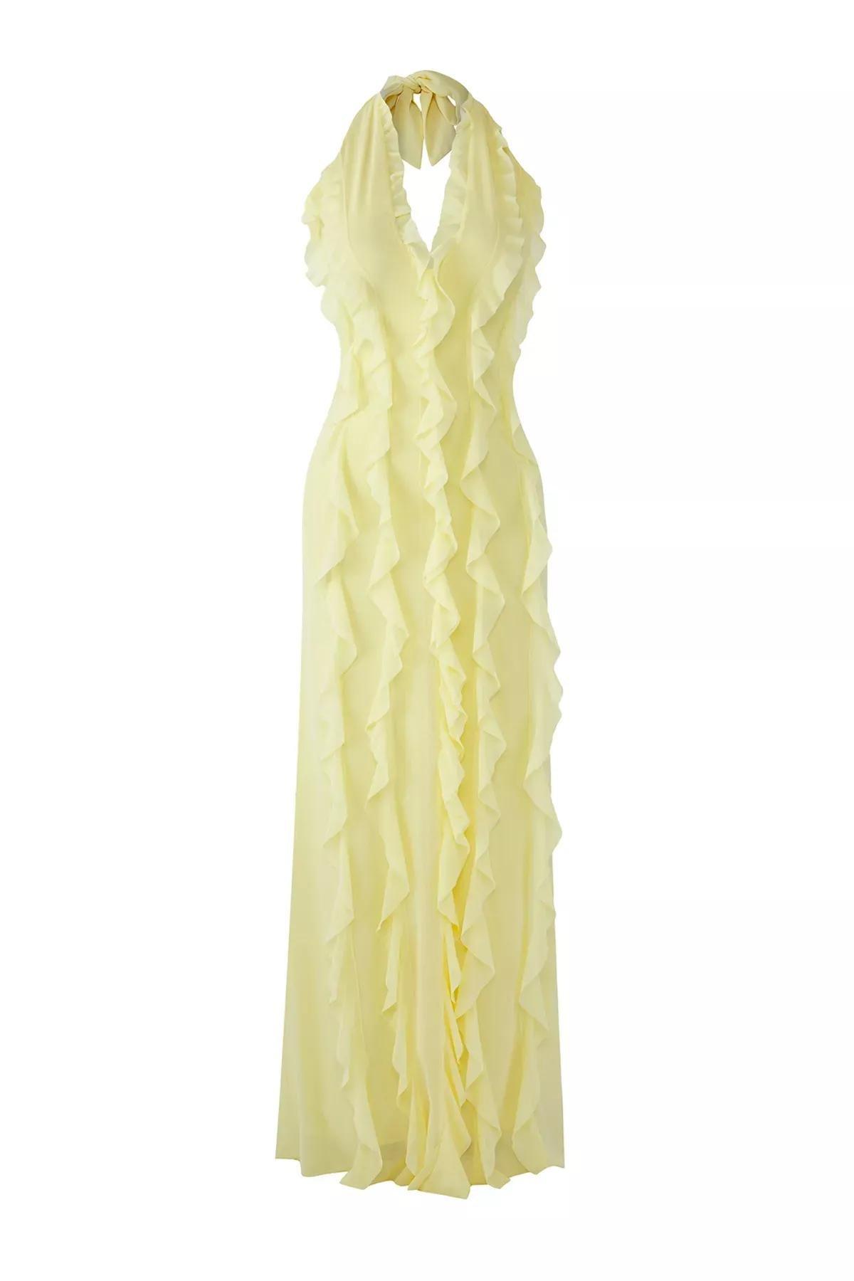 Yellow Limited Edition Ruffle Dress, LIGHT YELLOW, large image number 2