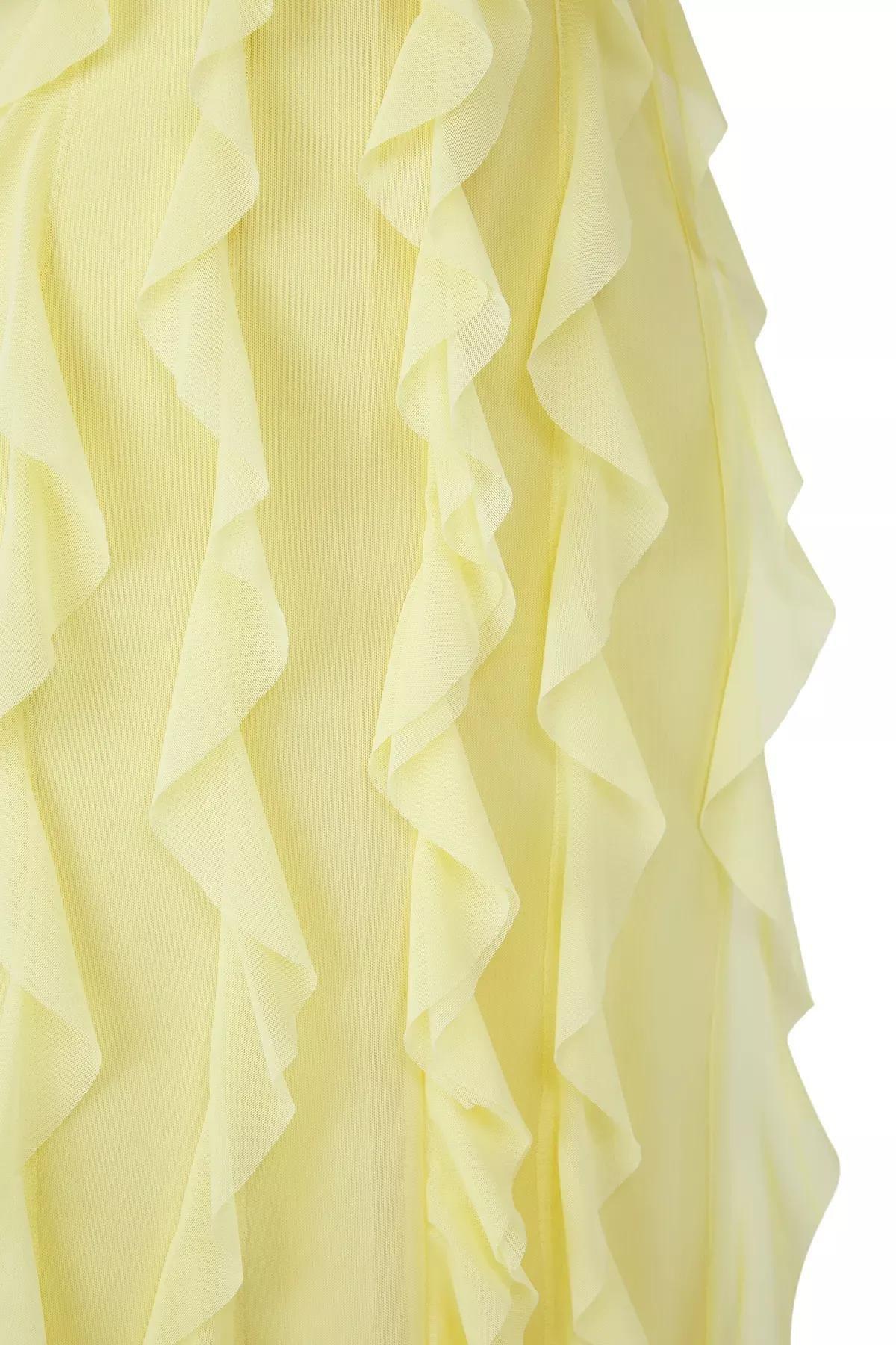 Yellow Limited Edition Ruffle Dress, LIGHT YELLOW, large image number 3