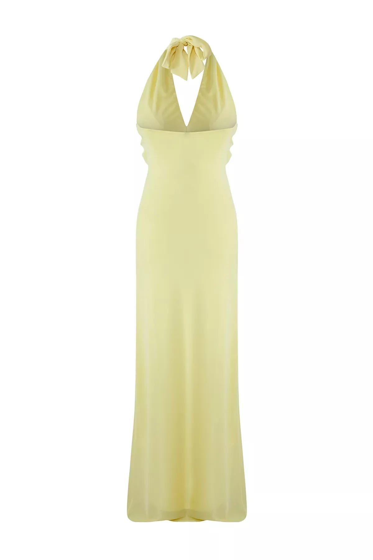 Yellow Limited Edition Ruffle Dress, LIGHT YELLOW, large image number 4
