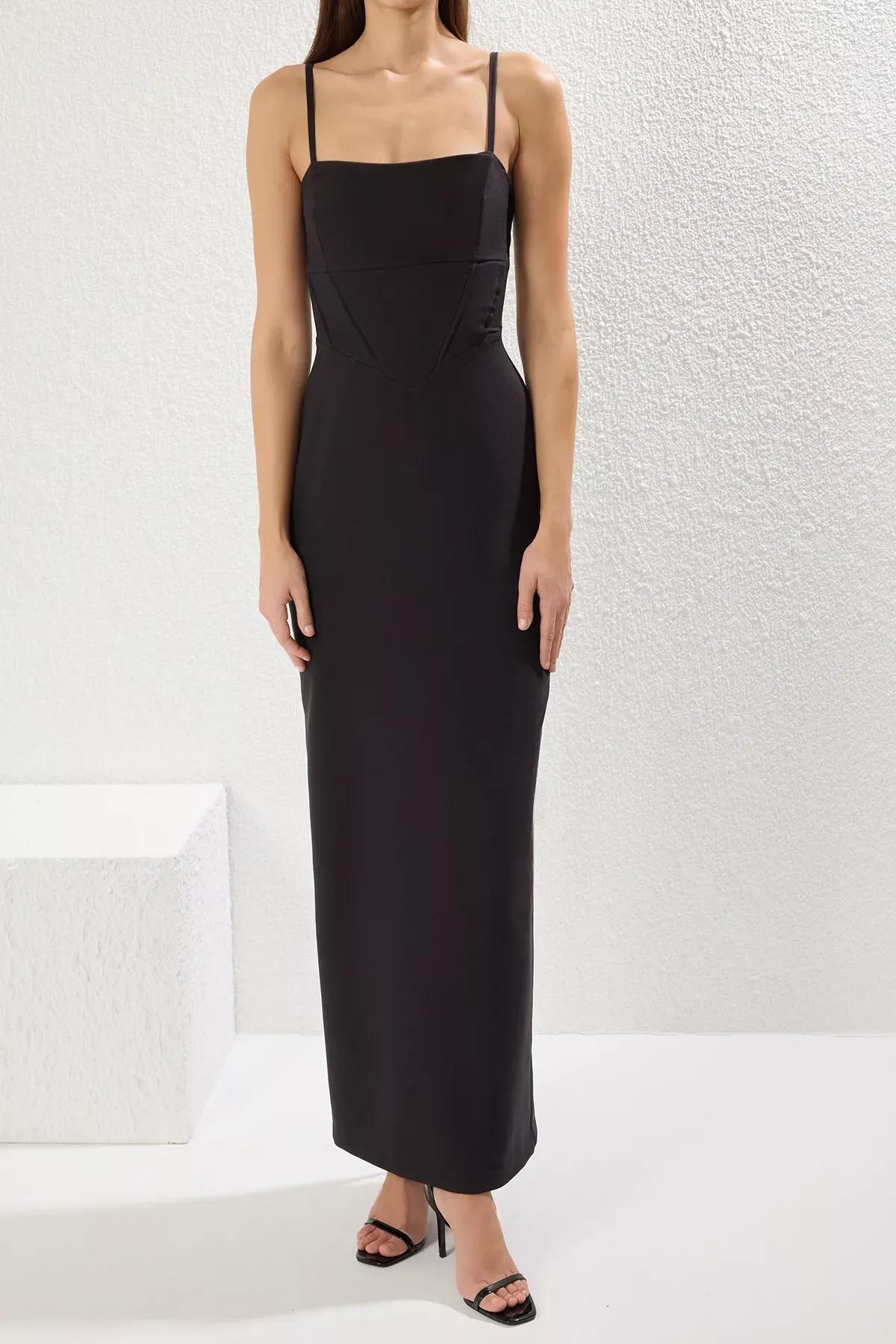 Black Maxi Chic Occasionwear Dress, , large image number 2