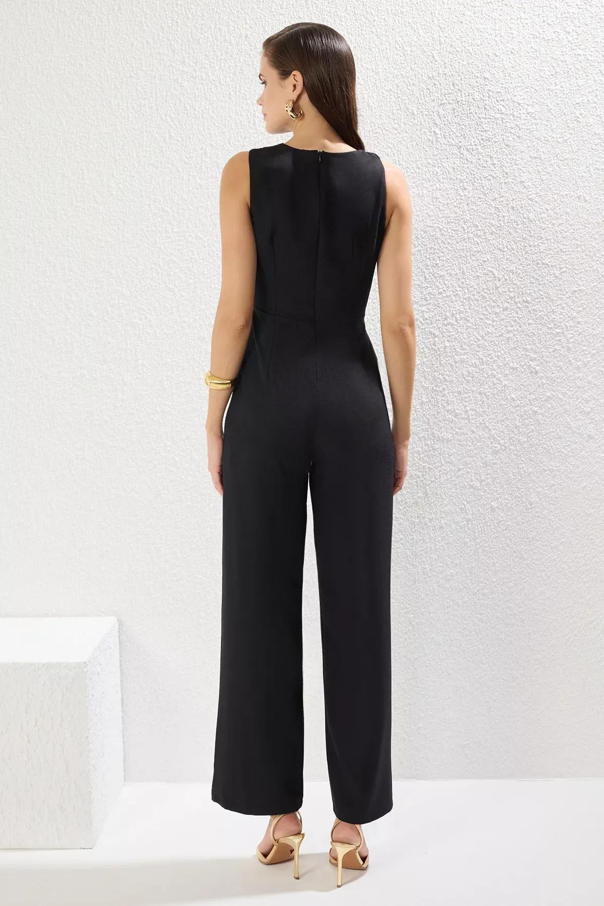Black Stretch Fabric Jeans, BLACK, large image number 4