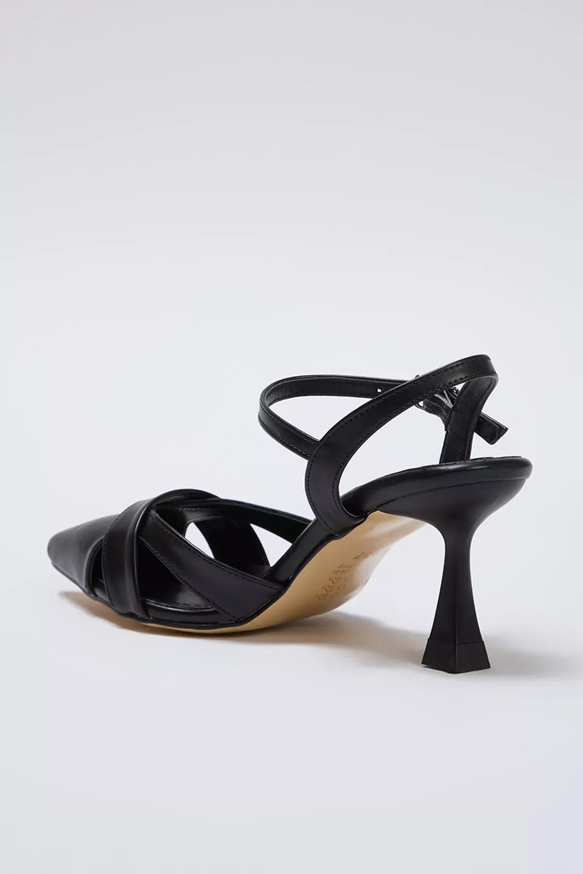 Black Pointed Toe Classic Heeled Shoes, , large image number 3