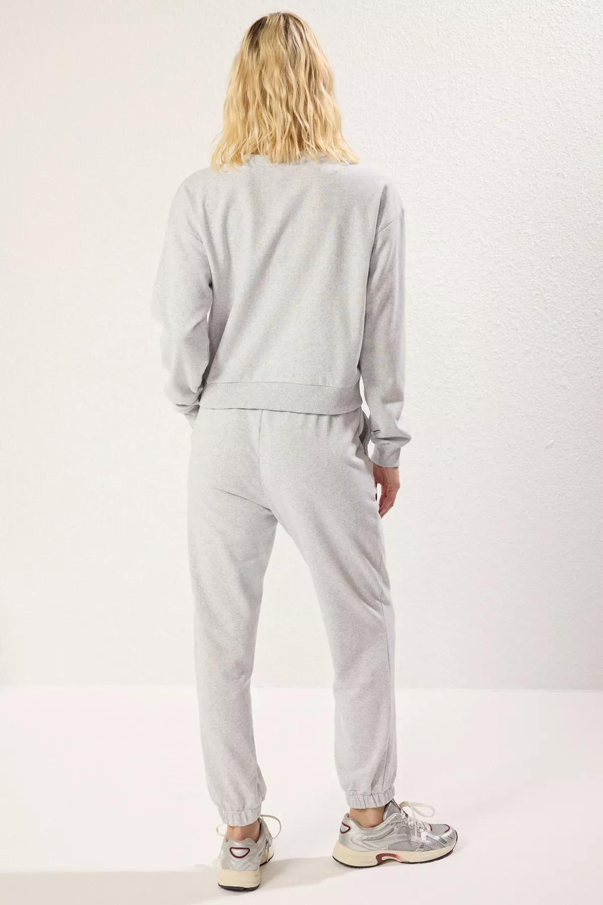 Grey Crew Neck Knit Tracksuit, , large image number 4