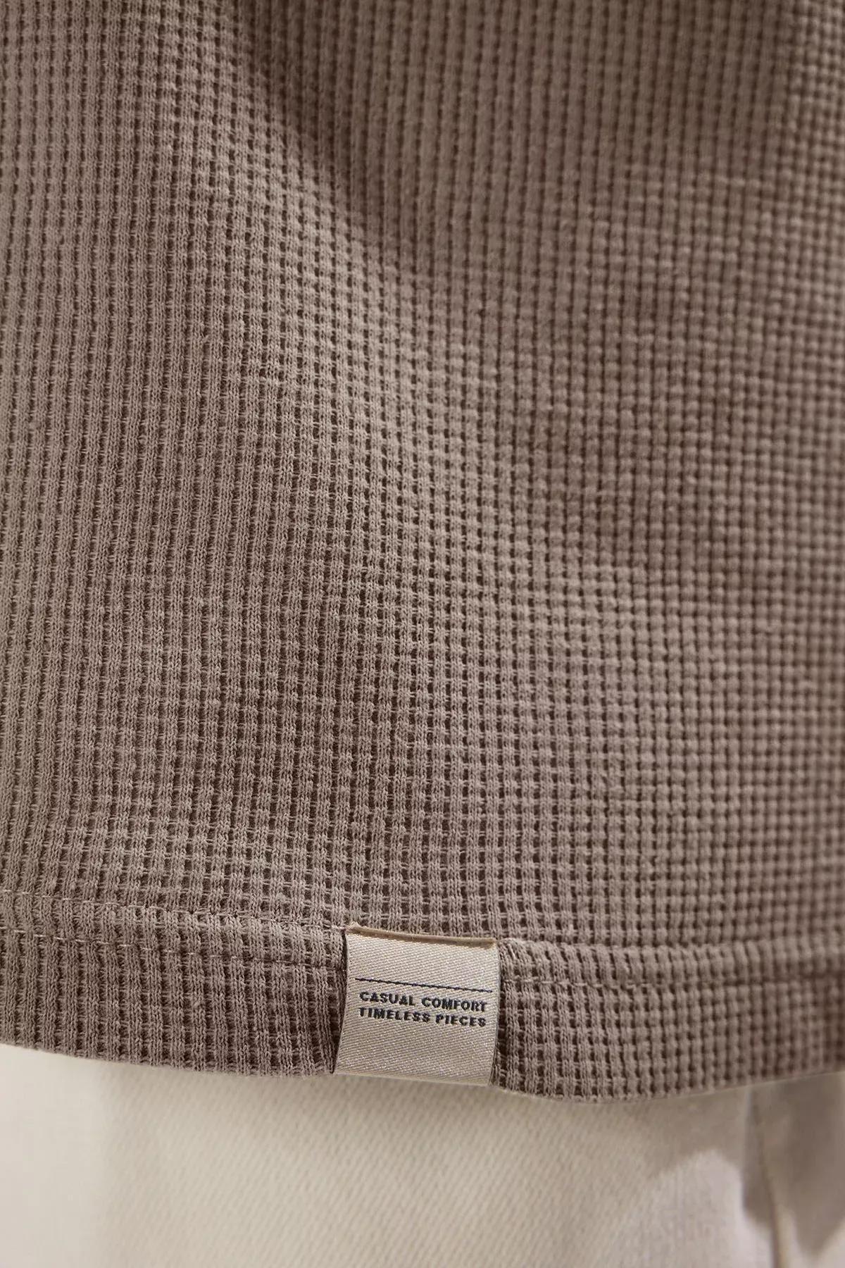 Grey Oversize Color Block T-Shirt, STONE, large image number 3