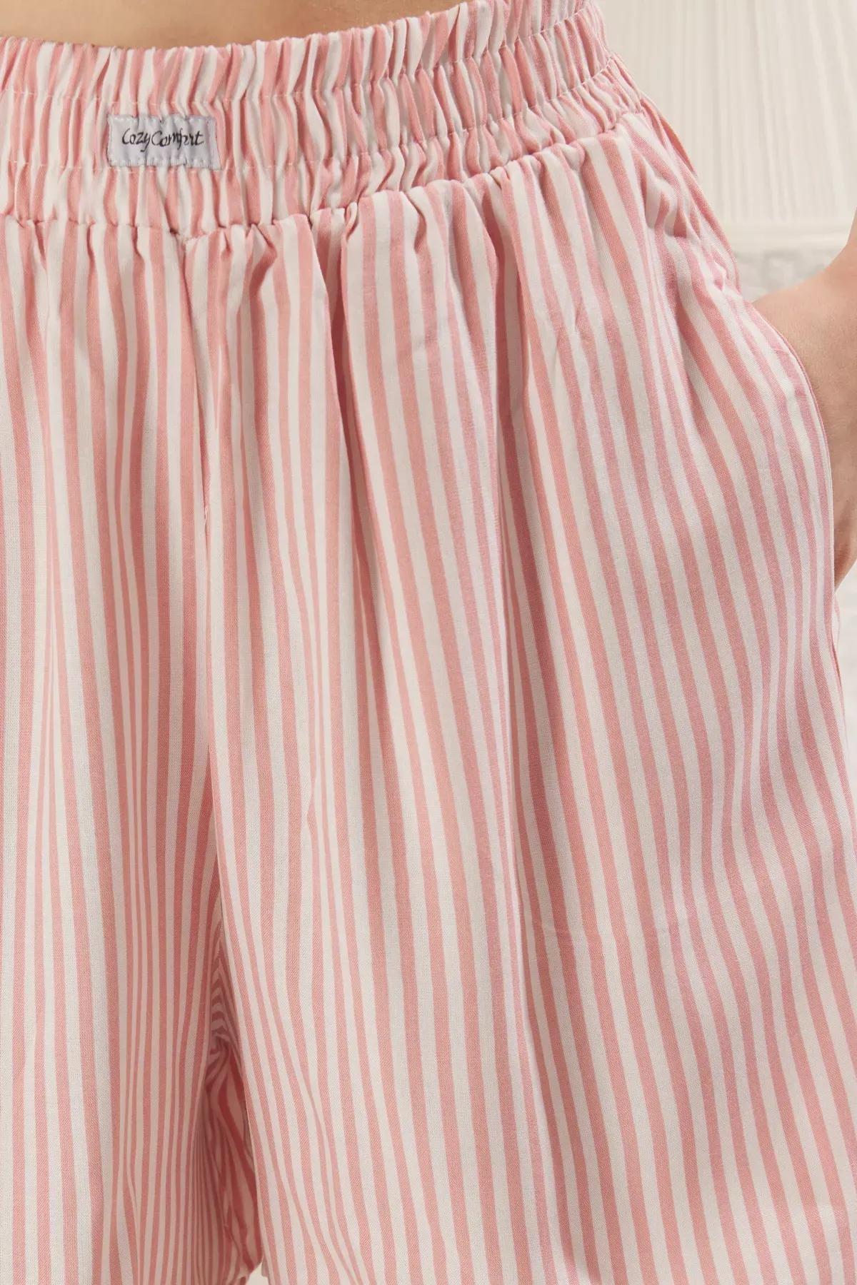 Pink Striped Label Detail Pajama Bottoms, C101_7329, large image number 2