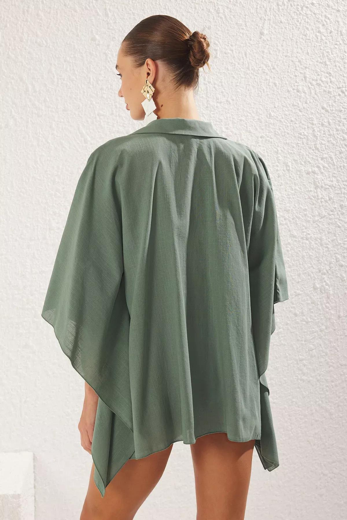 Green Flamed Beach Shirt, , large image number 3