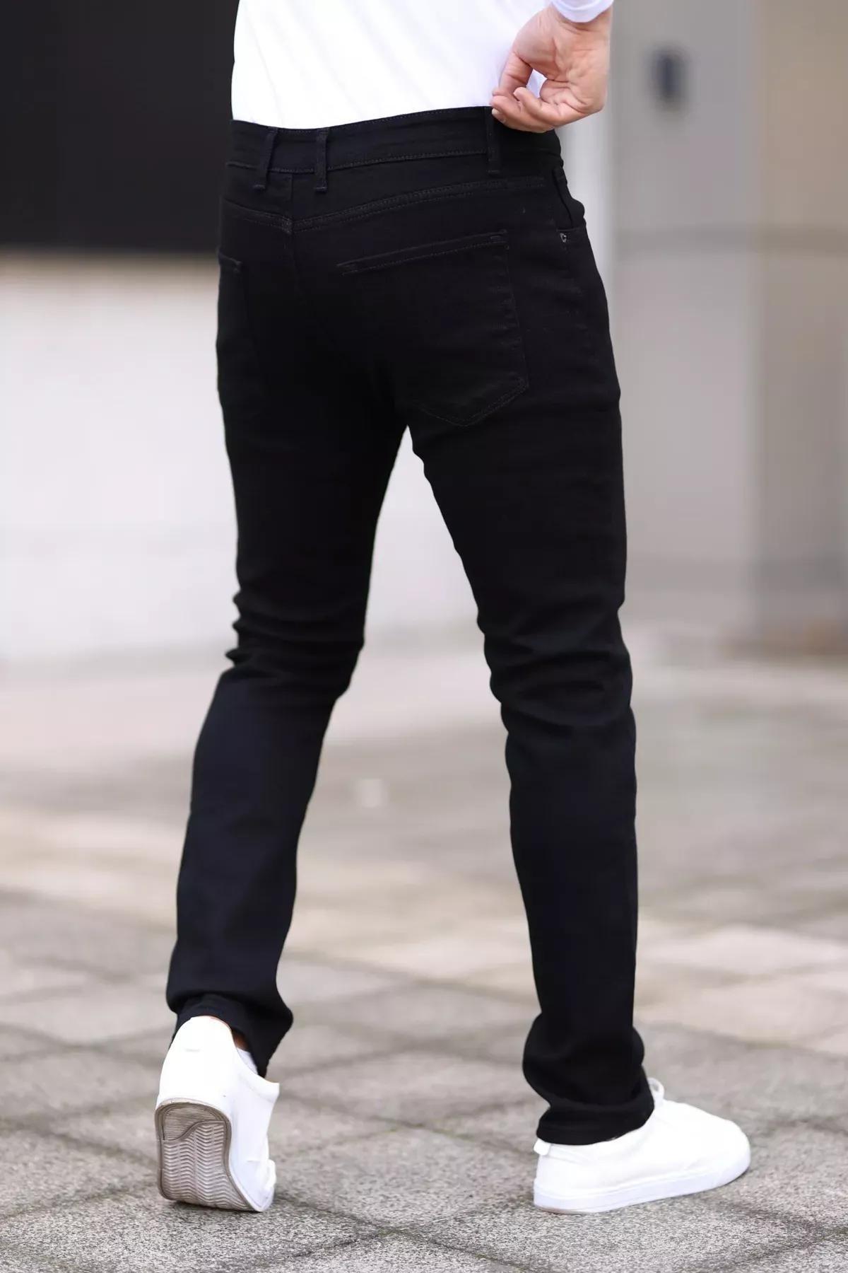 Black Stretch Fabric Jeans, , large image number 4