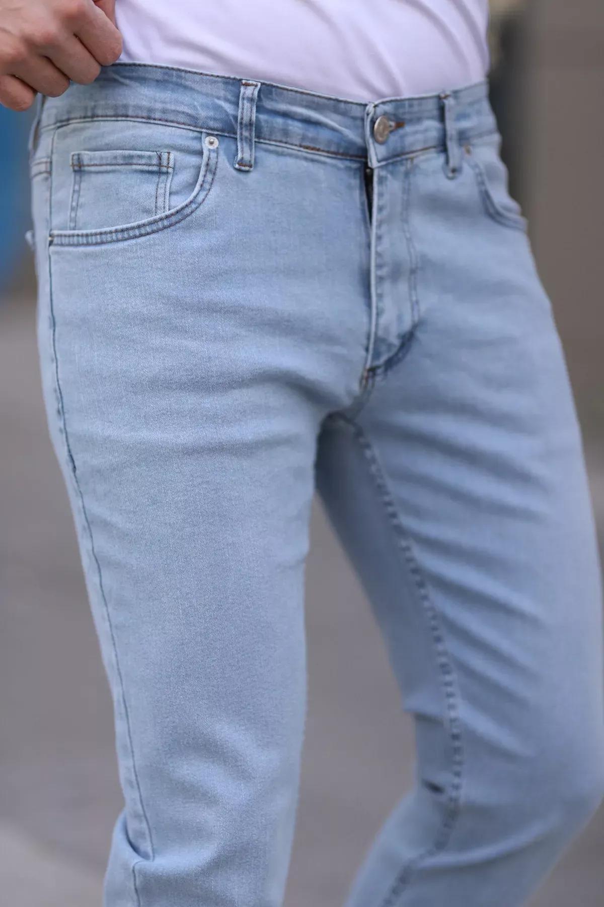 Blue Stretch Fabric Jeans, , large image number 2