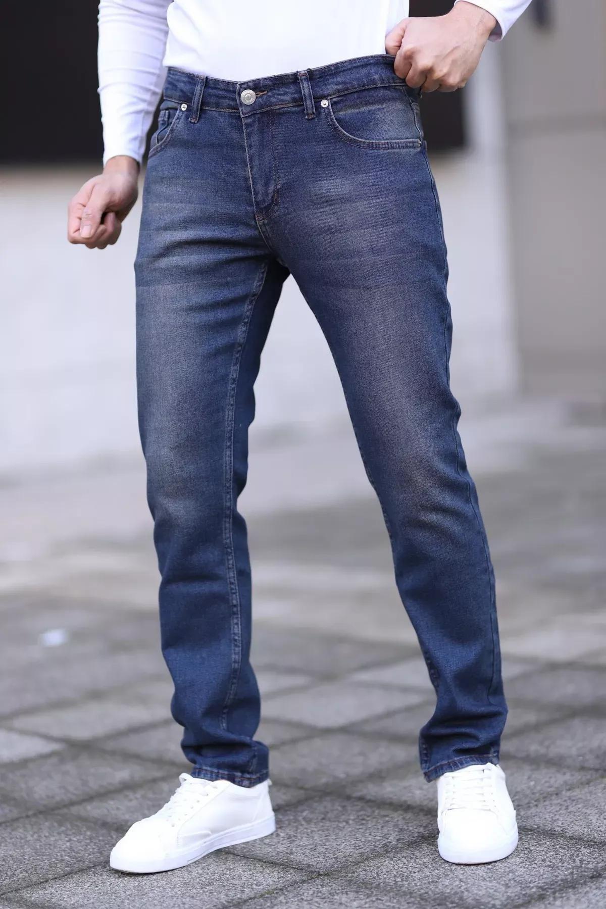Navy Flexible Jeans Trousers, , large image number 0