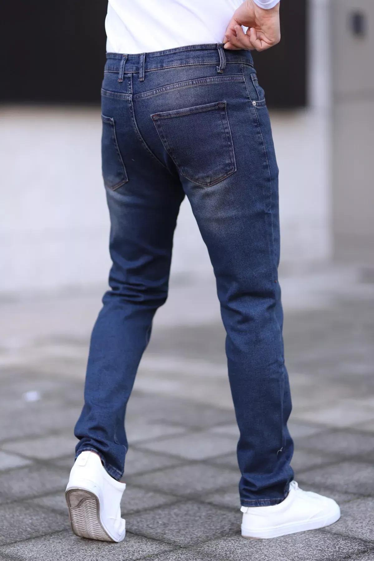 Navy Flexible Jeans Trousers, , large image number 3