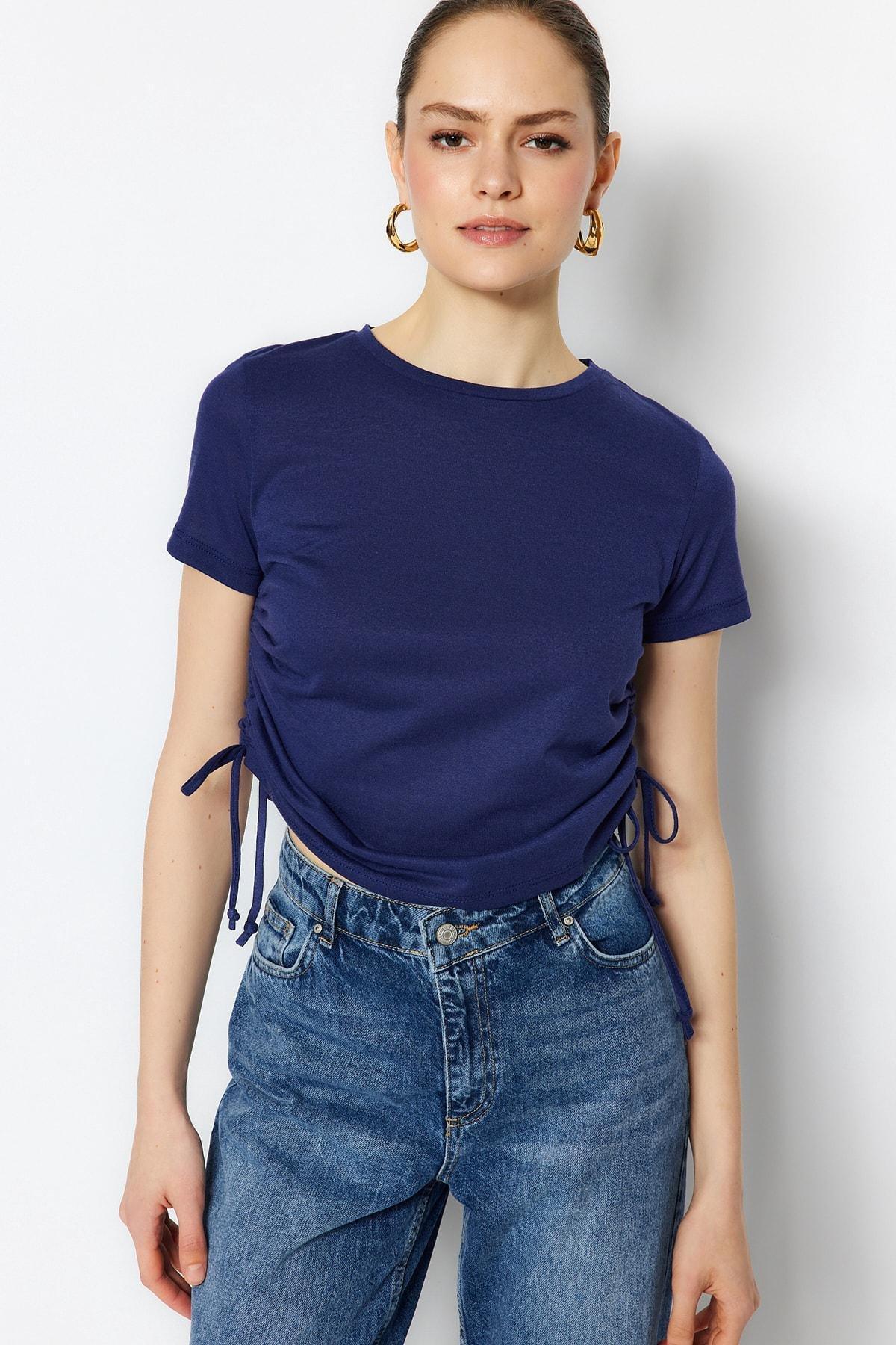 Navy Crew Neck T-Shirt, , large image number 1