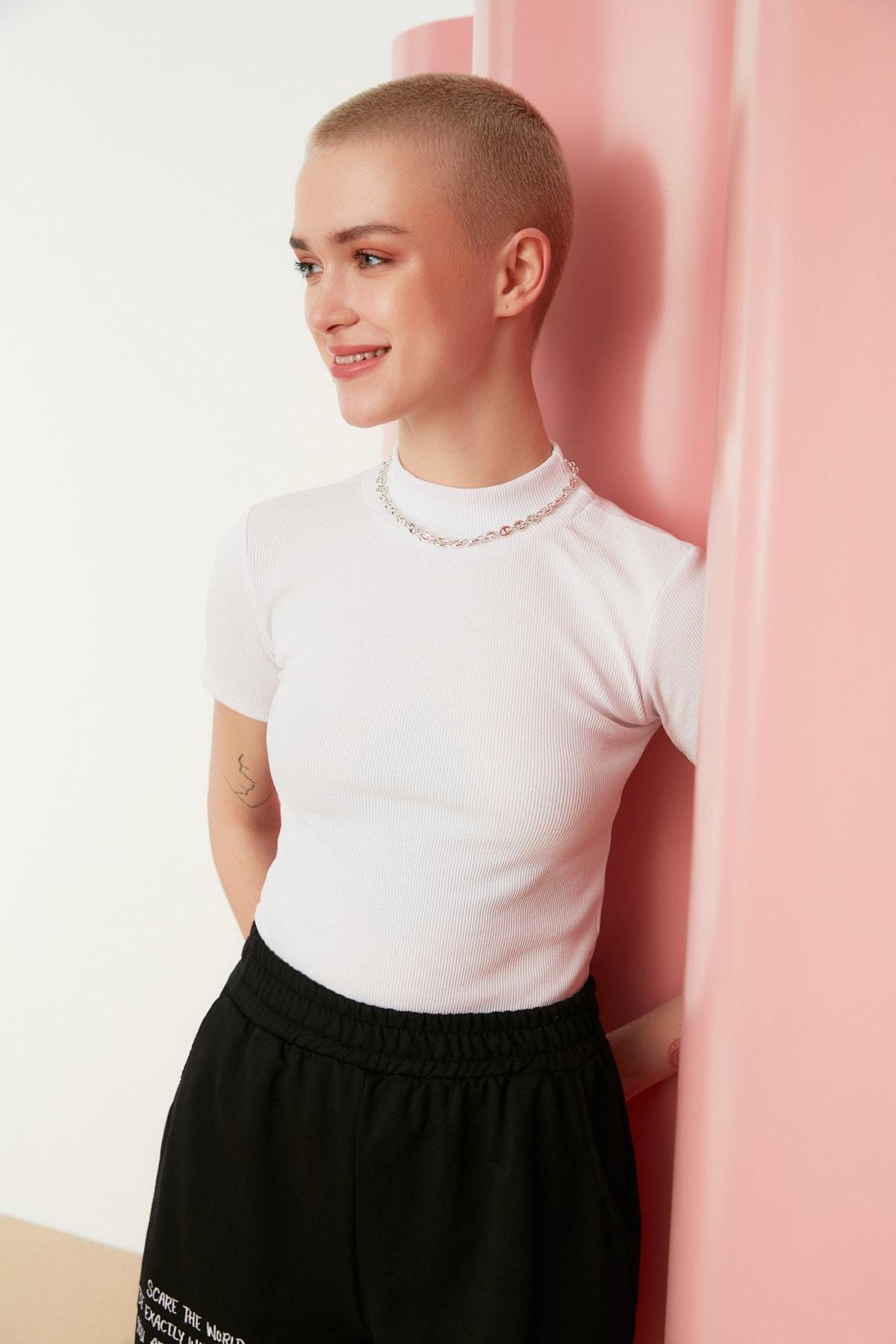White Fitted Blouse, , large image number 0