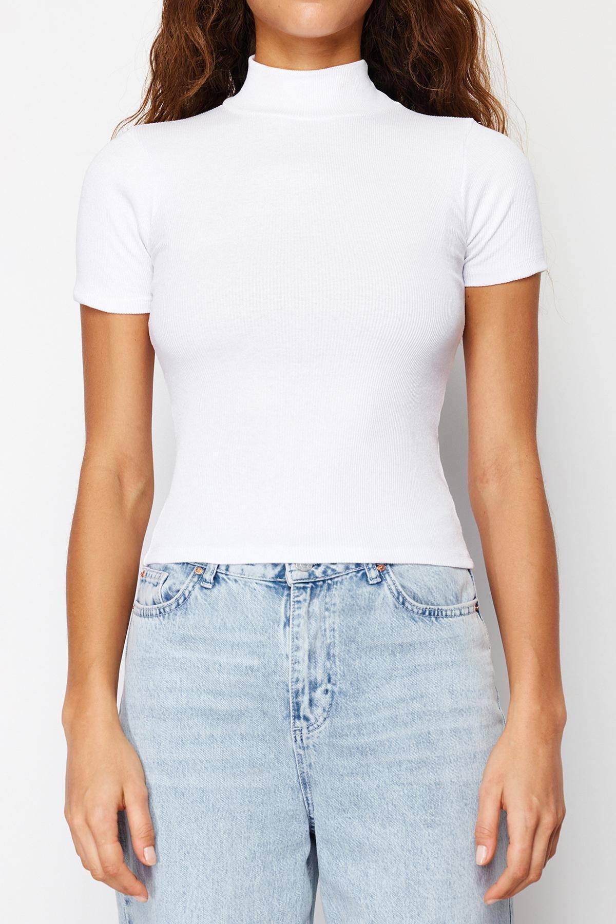White Fitted Blouse, , large image number 7