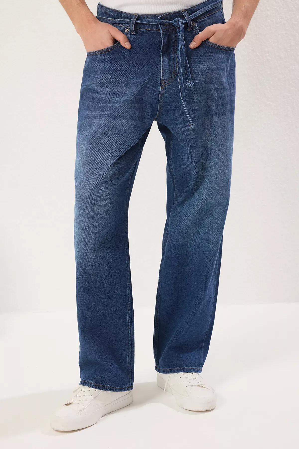 Blue Baggy Loose Denim Jeans, , large image number 2