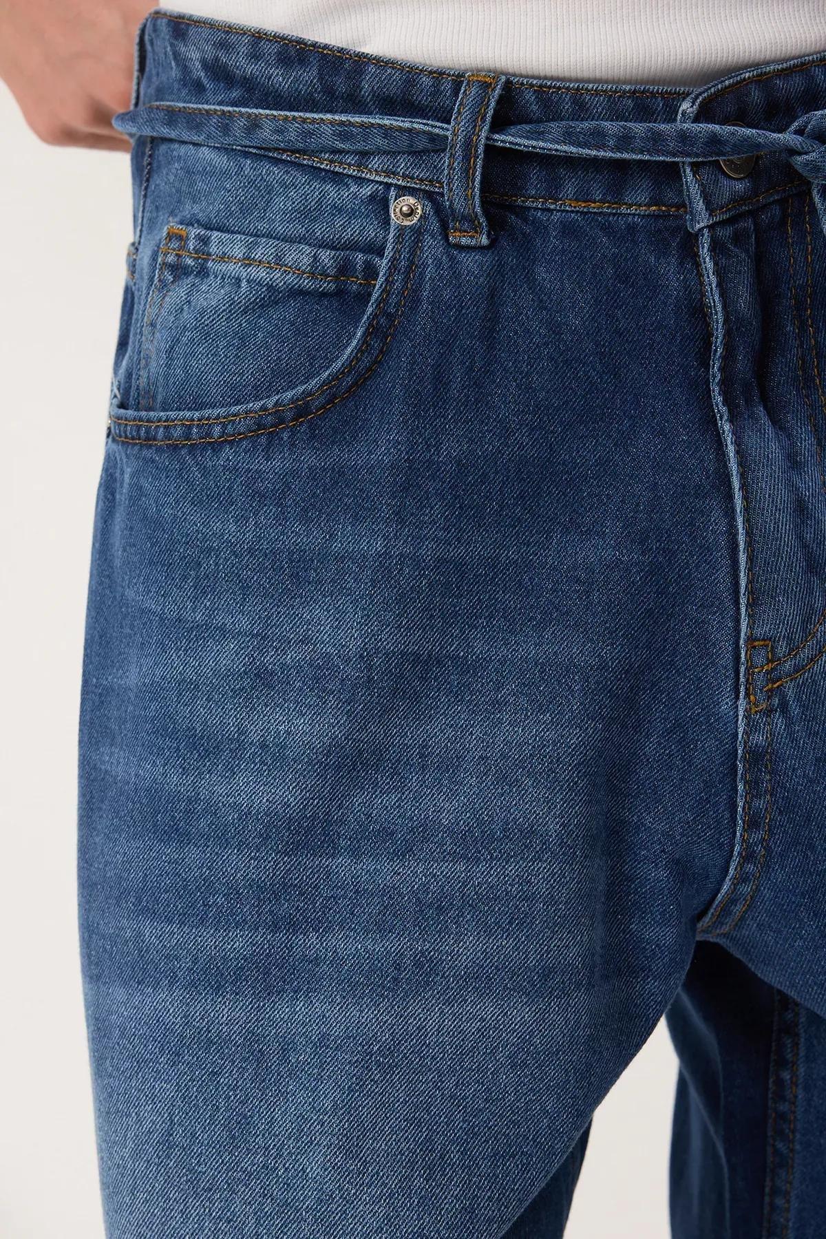 Blue Baggy Loose Denim Jeans, C101_7024, large image number 3