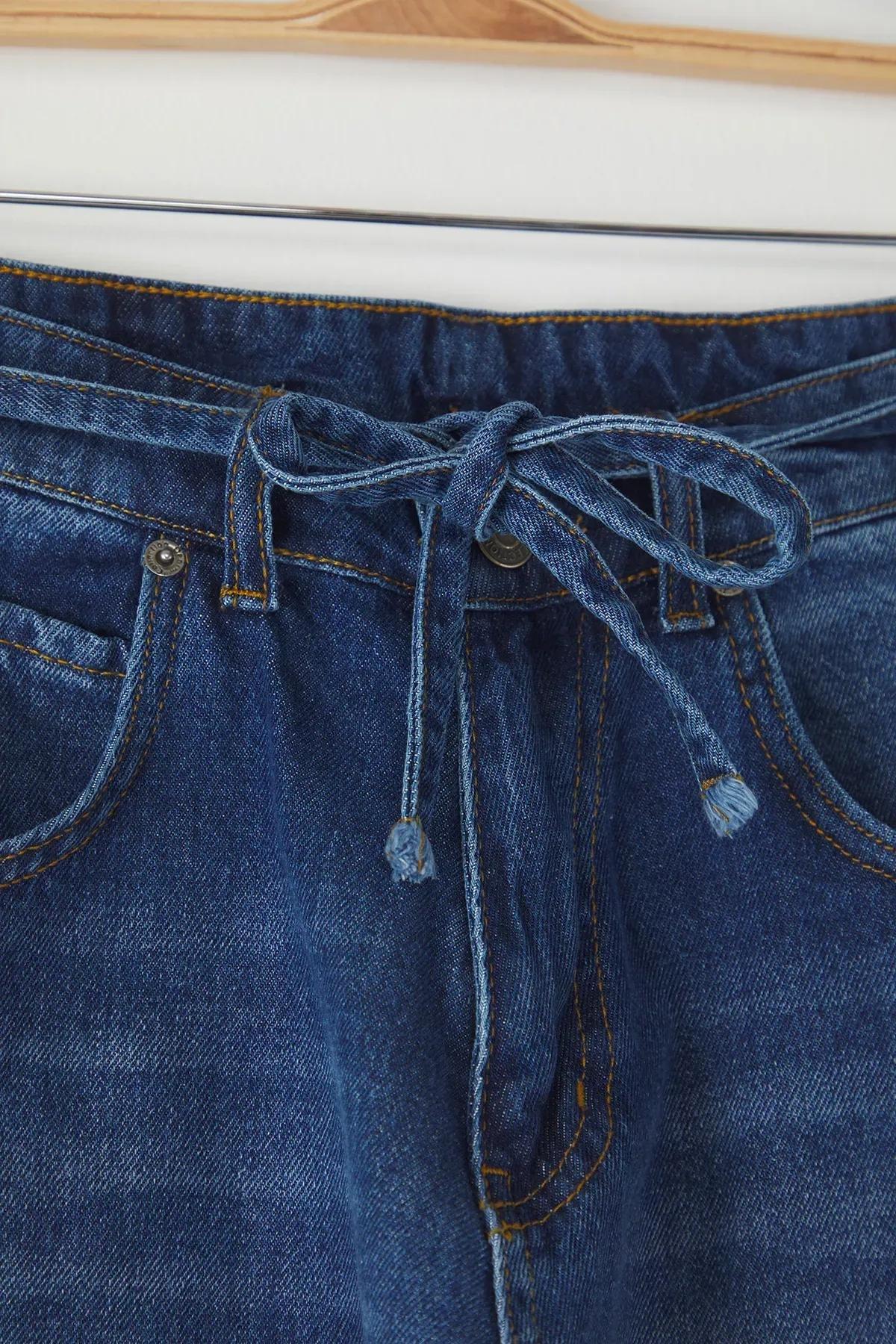 Blue Baggy Loose Denim Jeans, , large image number 5