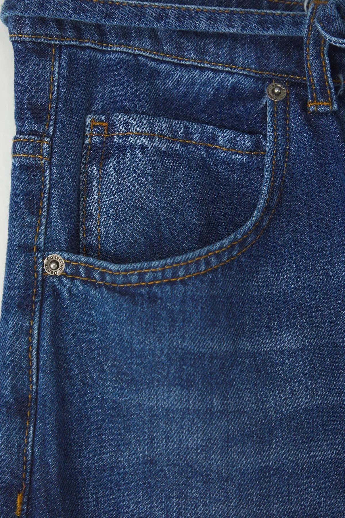 Blue Baggy Loose Denim Jeans, , large image number 6