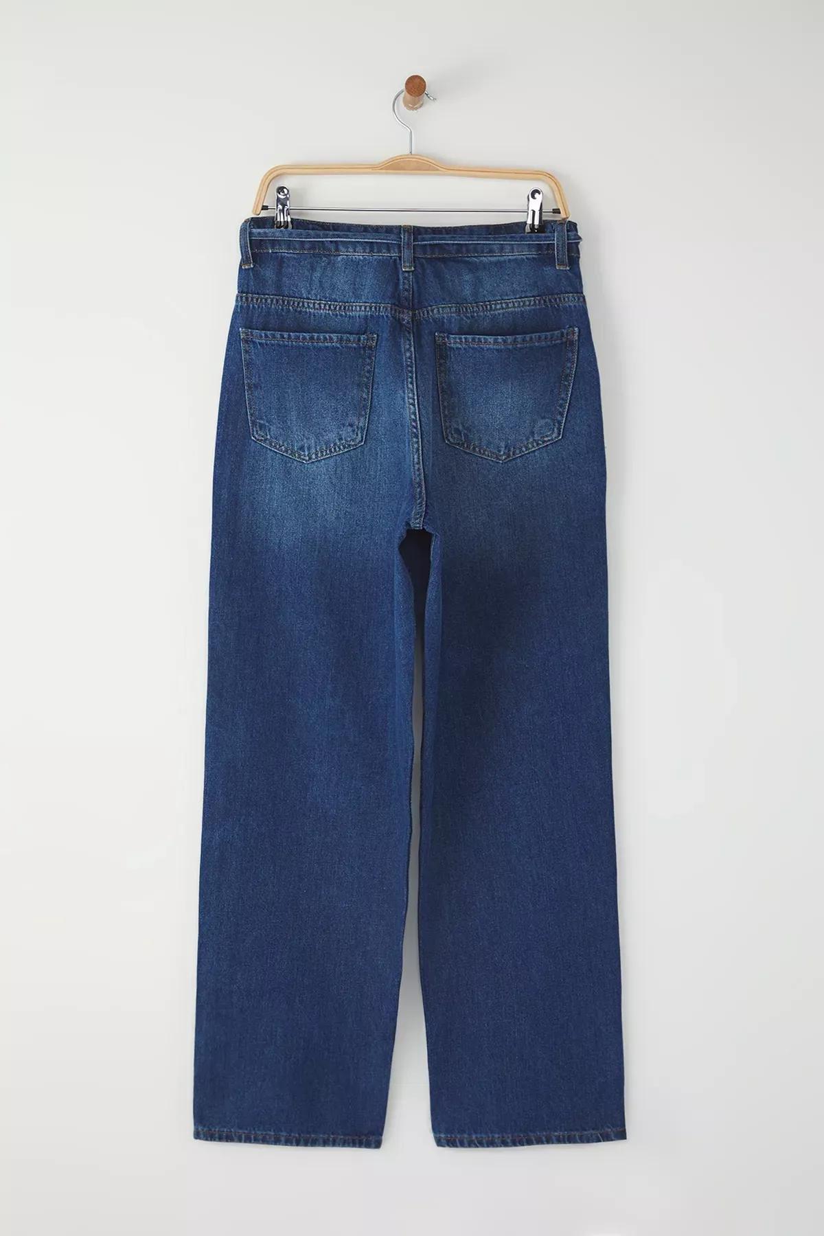 Blue Baggy Loose Denim Jeans, , large image number 7