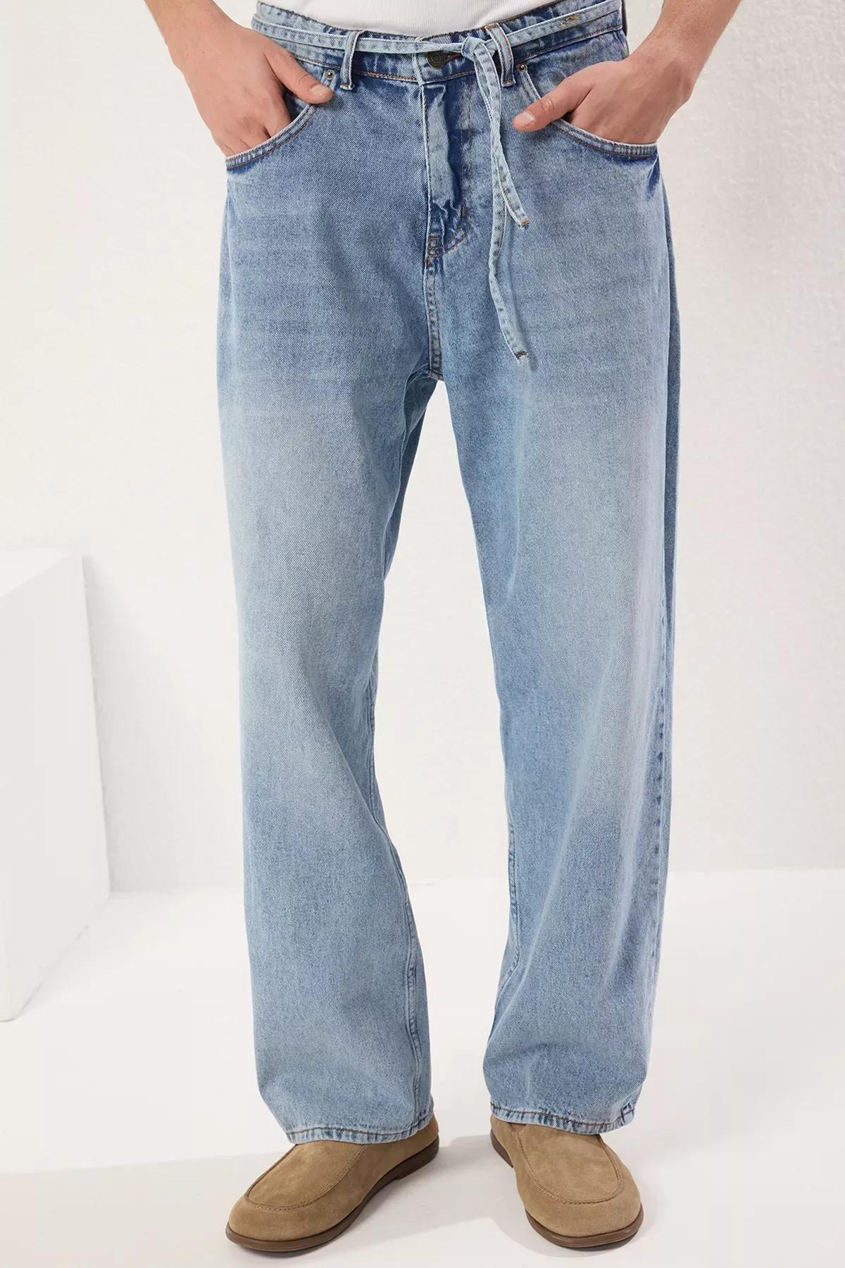 Blue Baggy Fit Loose Jeans, , large image number 2