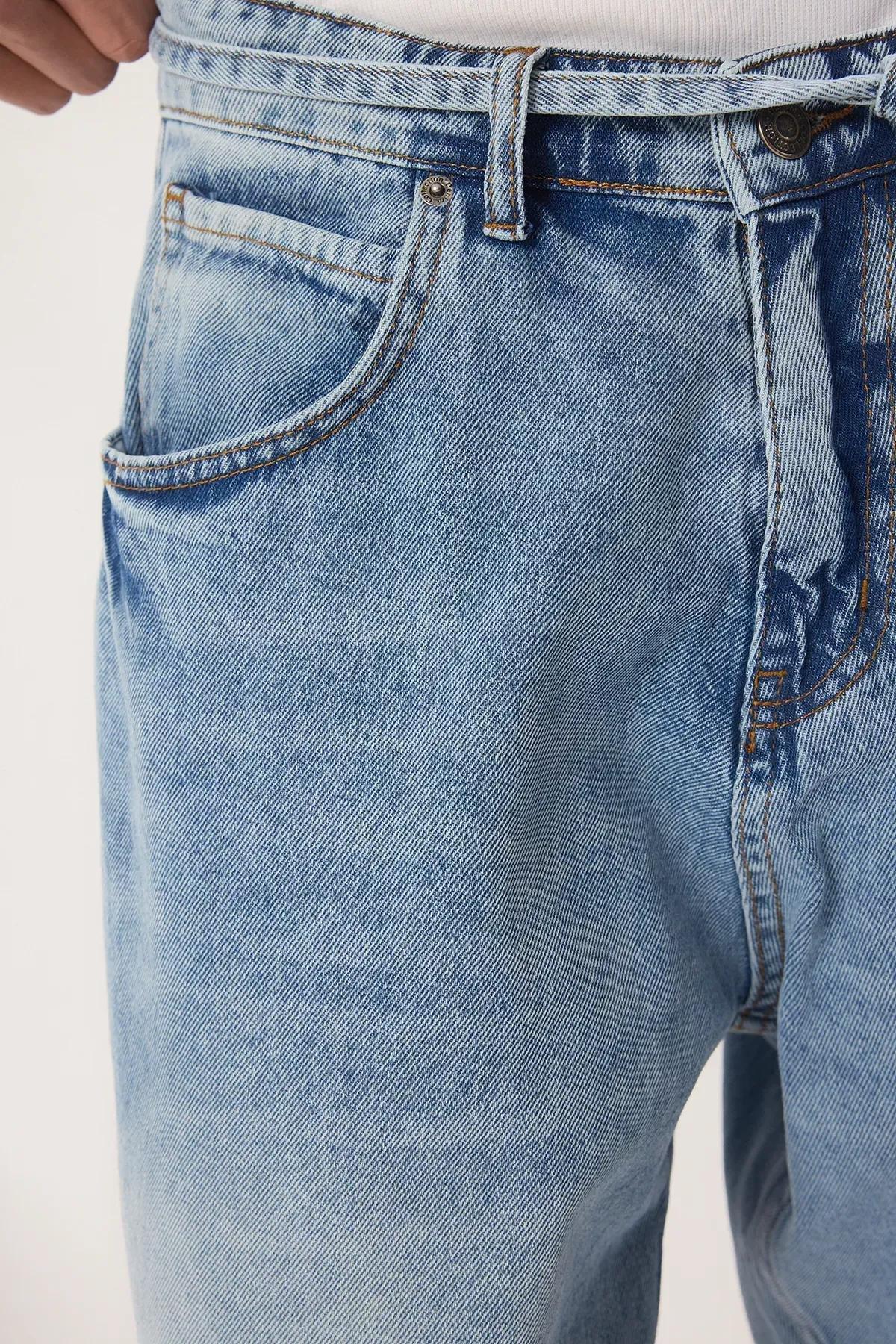 Blue Baggy Fit Loose Jeans, , large image number 3