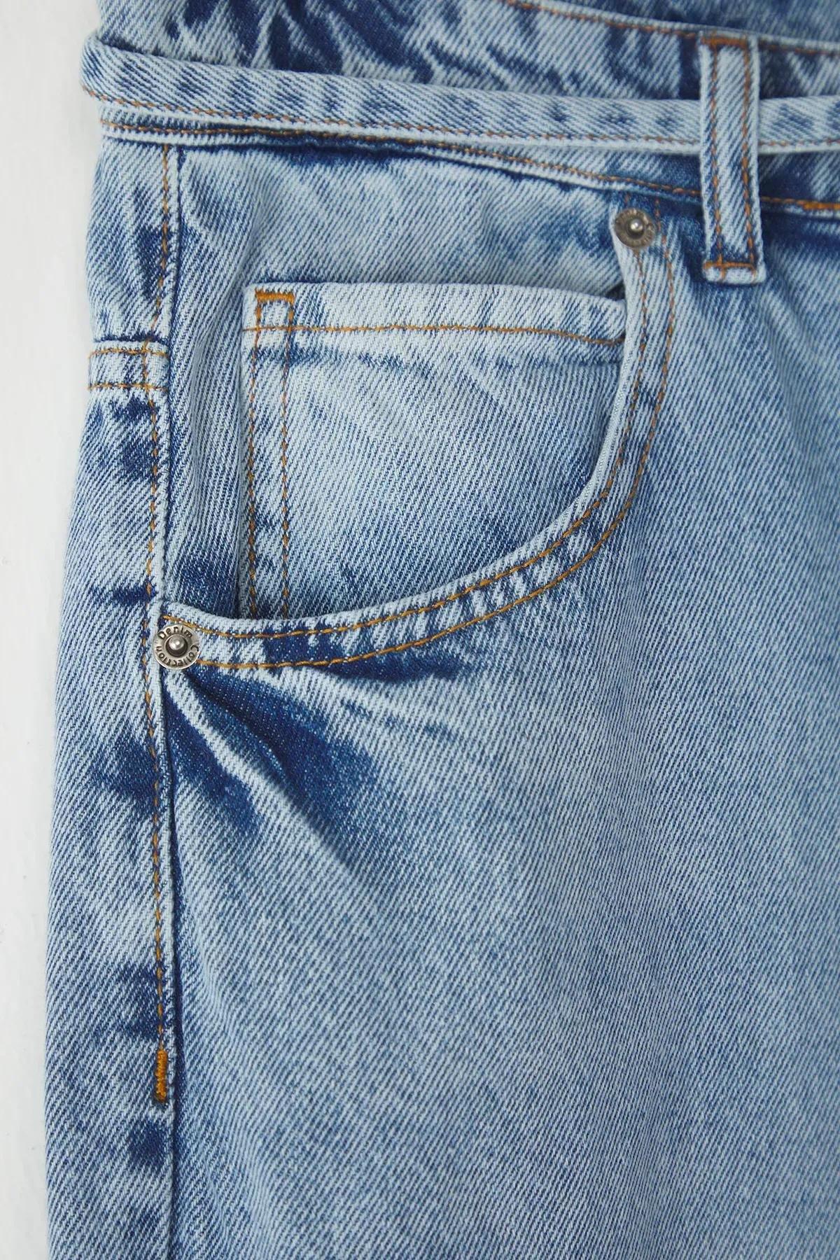 Blue Baggy Fit Loose Jeans, , large image number 6