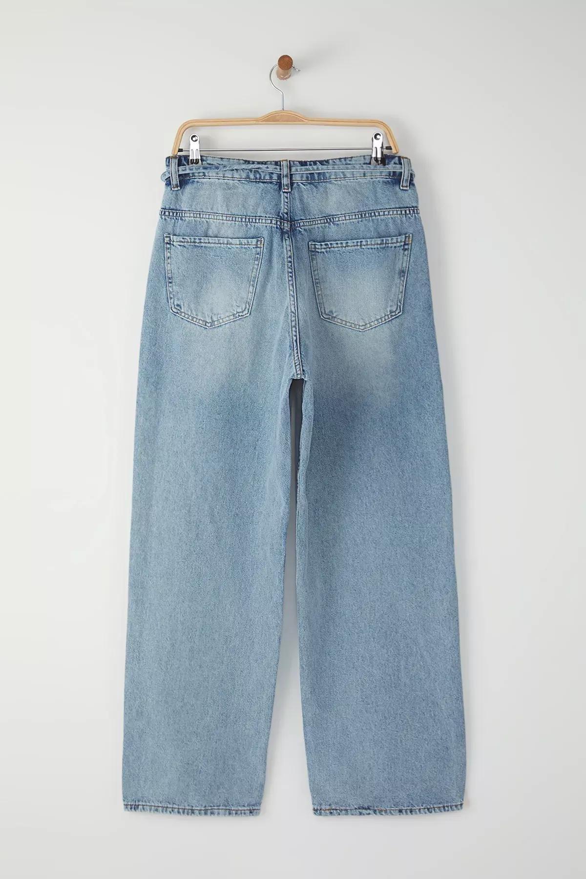 Blue Baggy Fit Loose Jeans, , large image number 7